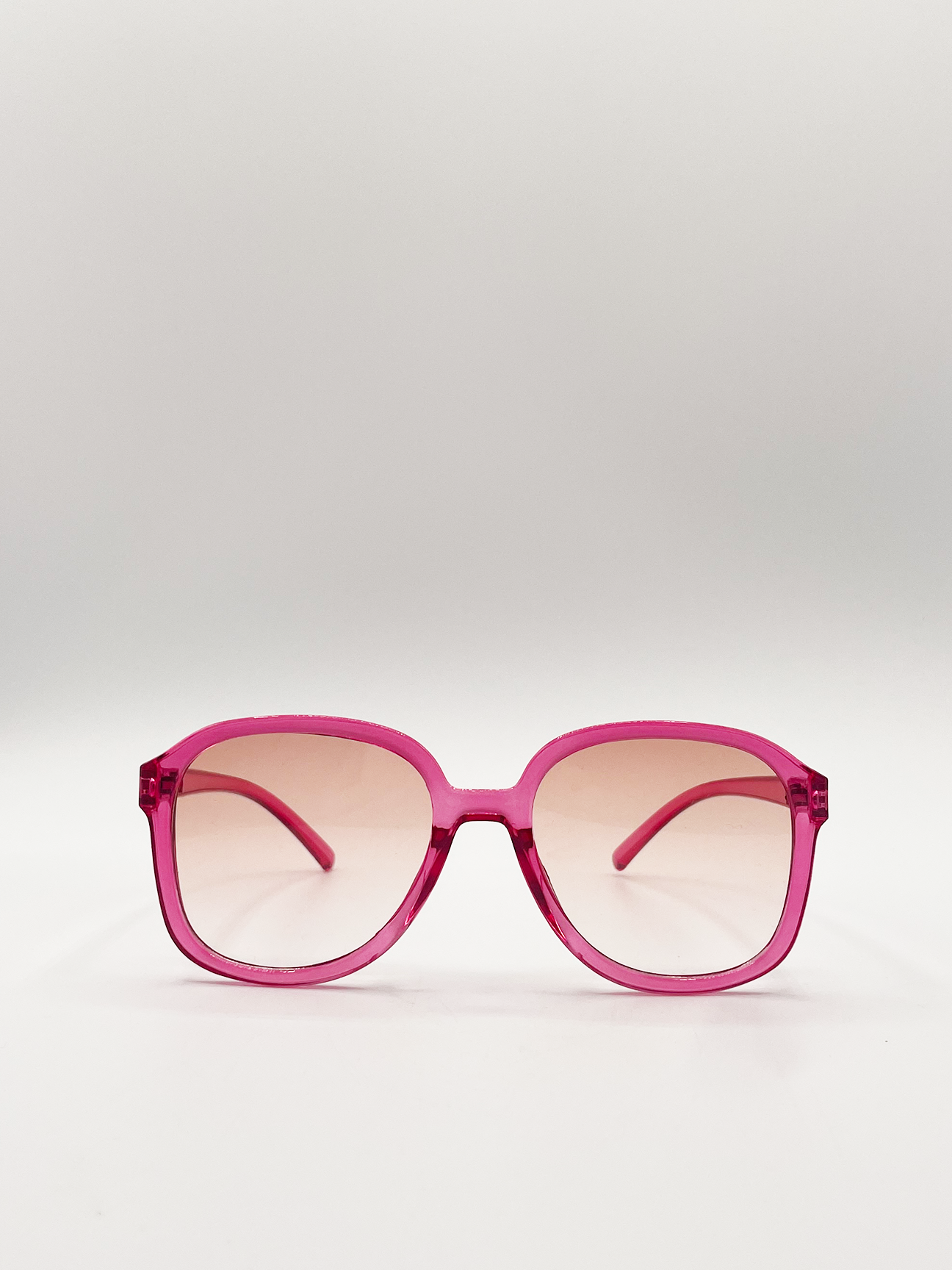 SVNX Womens Ombre lense oversized sunglasses - Pink Metal - One Size