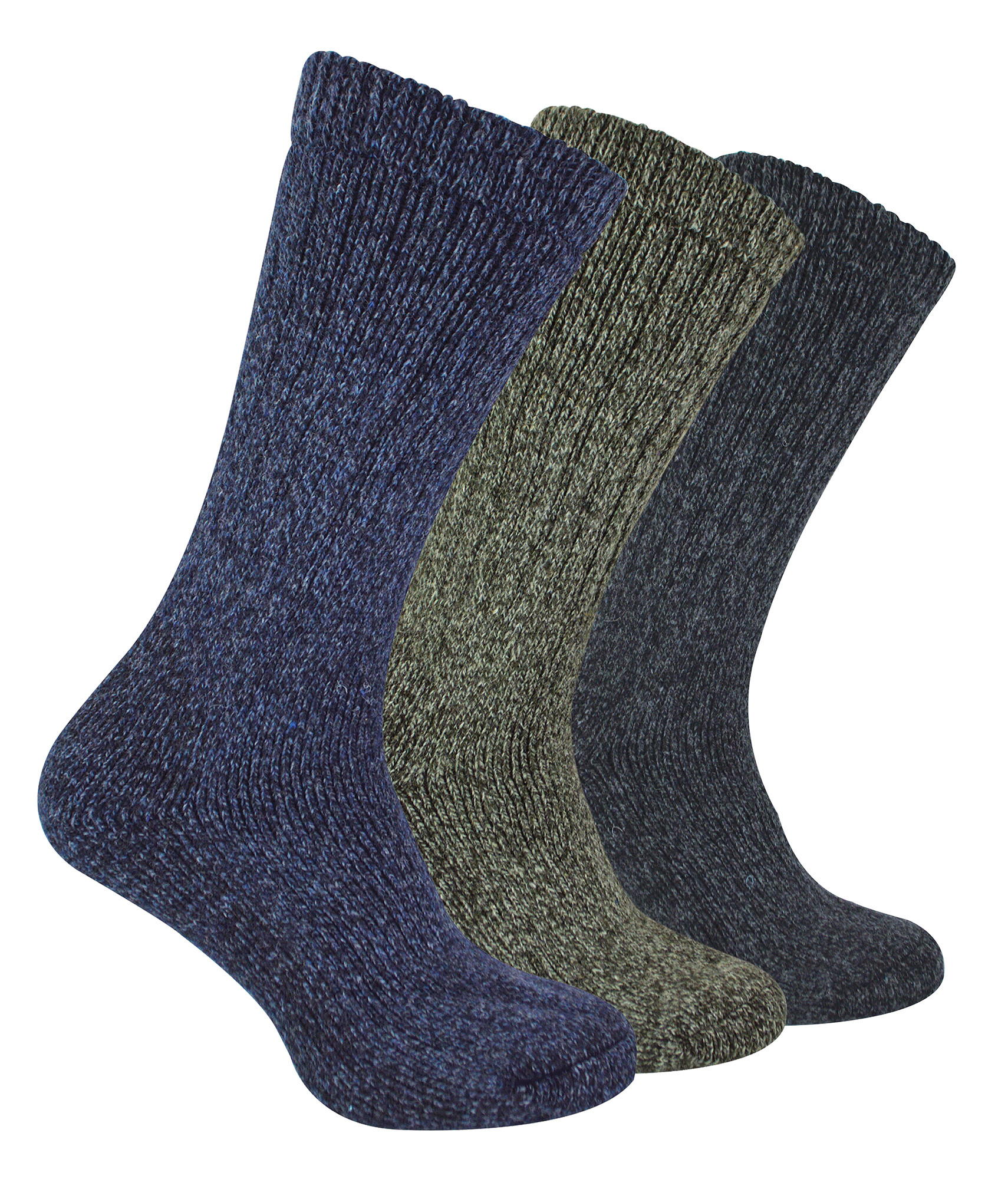 Thumbnail - Socken Snob - 3 Paar Herren dicke Merinowolle Boot Socken - Wanderung