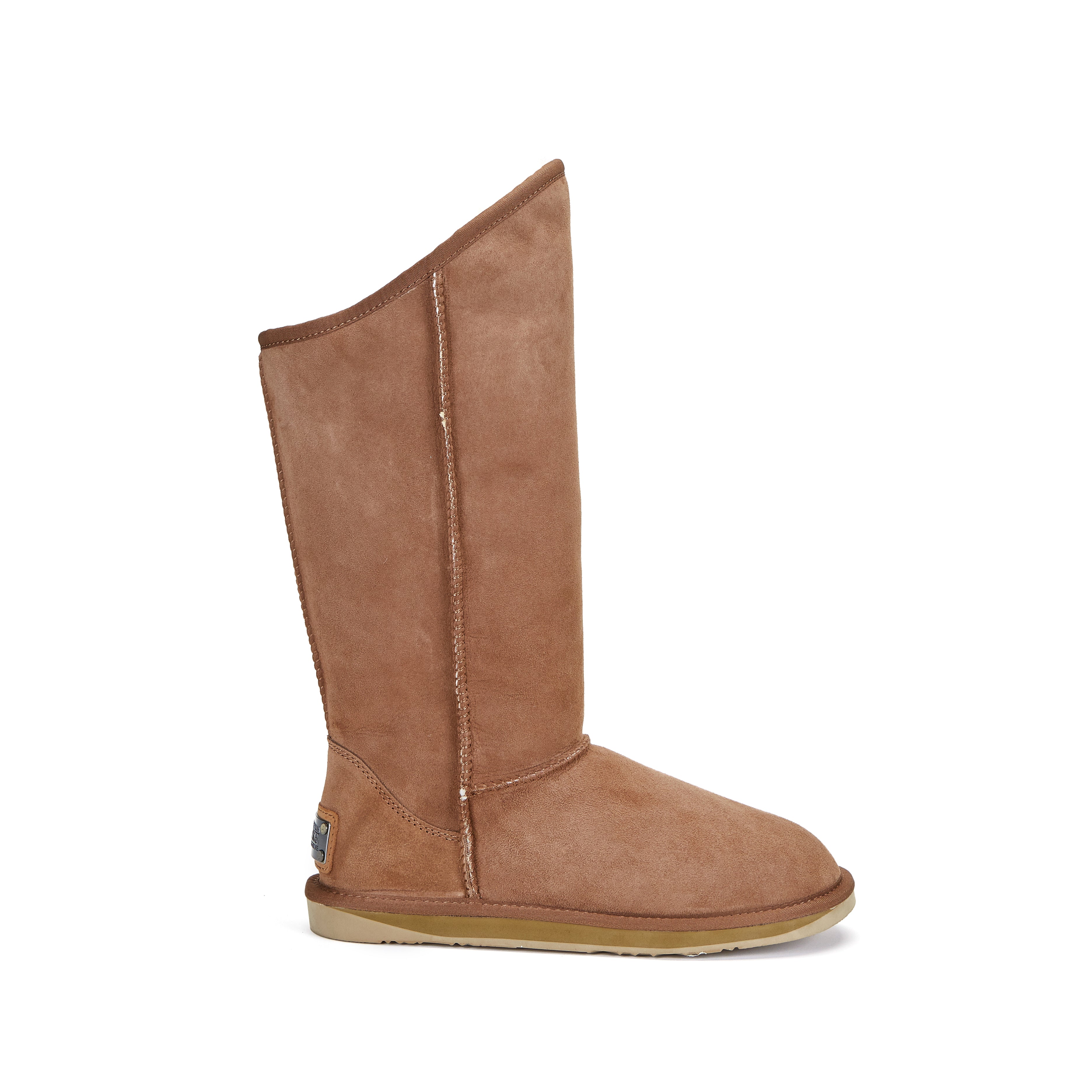 Australia Luxe Co Womens Cosy Tall Chestnut Boots - Beige Sheepskin - Size UK 6