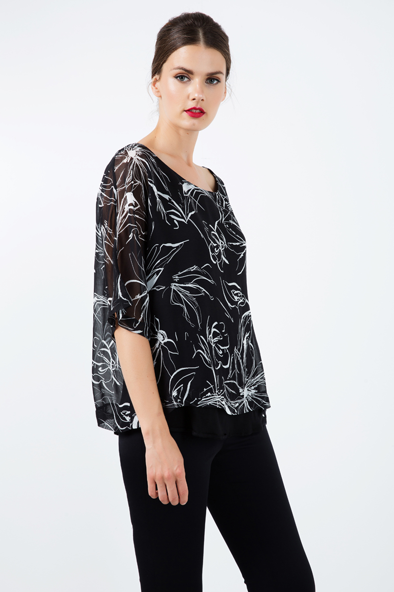 Thumbnail - Kurzärmeliges Lagen-Top