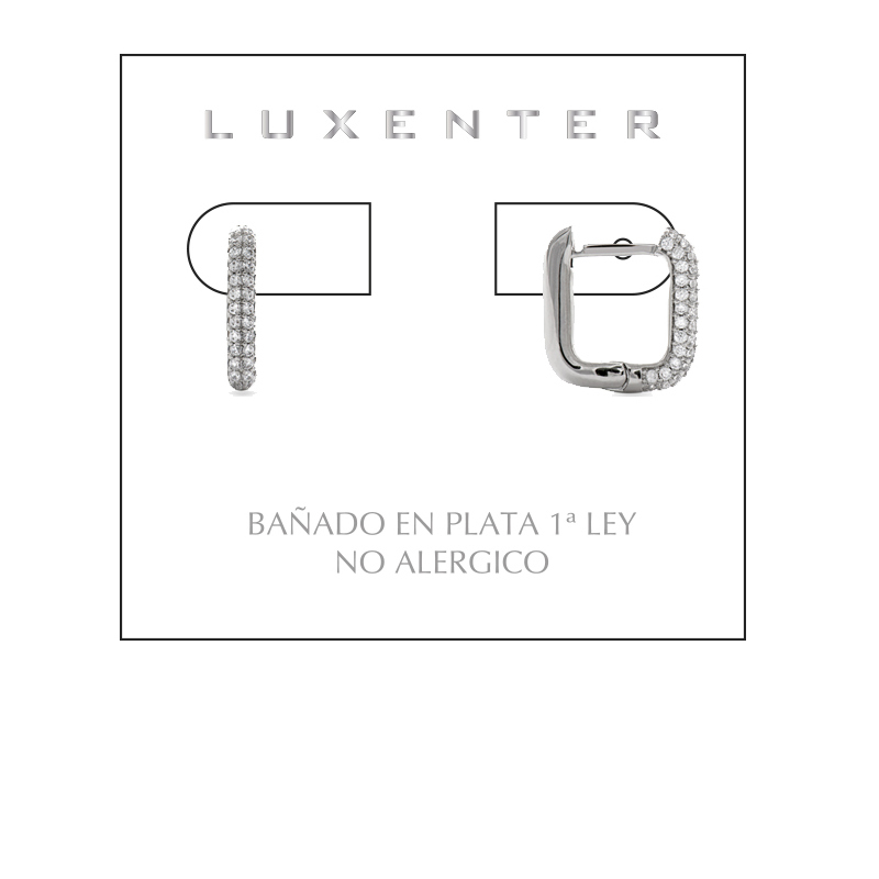 Luxenter Ashed örhängen i rhodiumfinish dam – bild 2