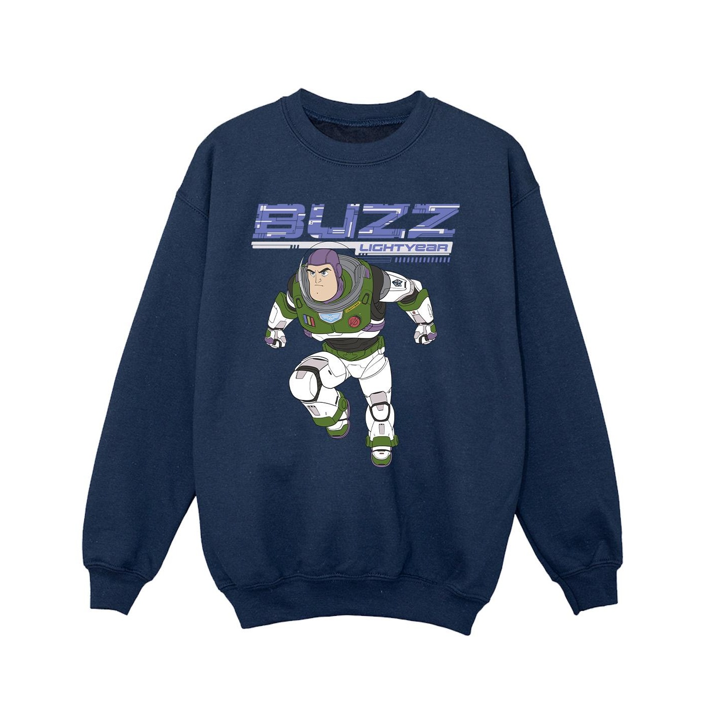 Thumbnail - Disney - "Lightyear Buzz Jump To Action" Sweatshirt für Mädchen (Marineblau)