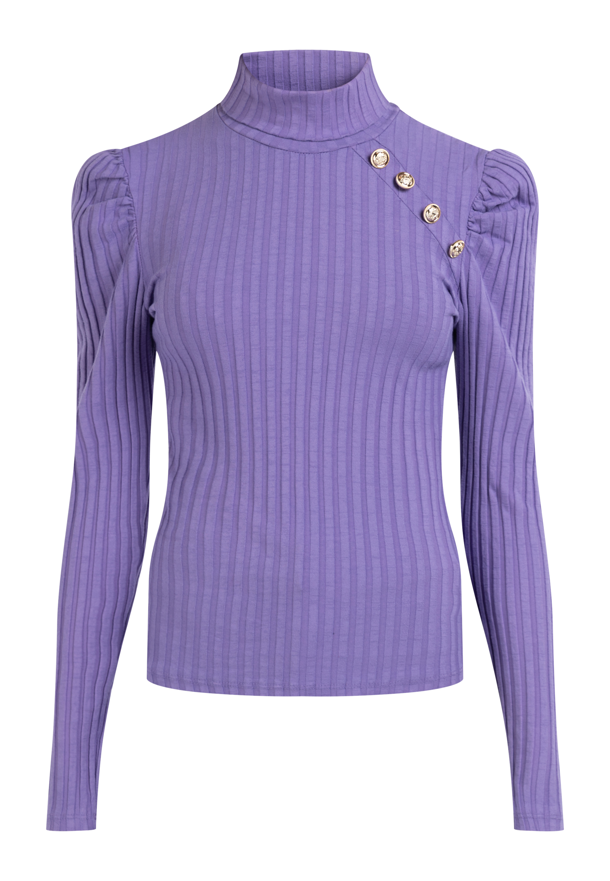 Thumbnail - Mymo Rippstrickpullover Damen lila