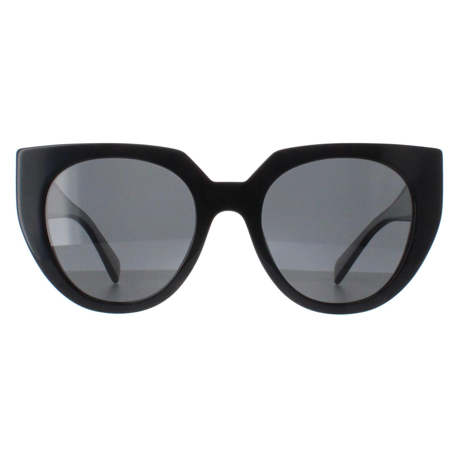 Thumbnail - Prada PR14WS 09Q5S0 schwarz und Talk dunkelgrau Sonnenbrille