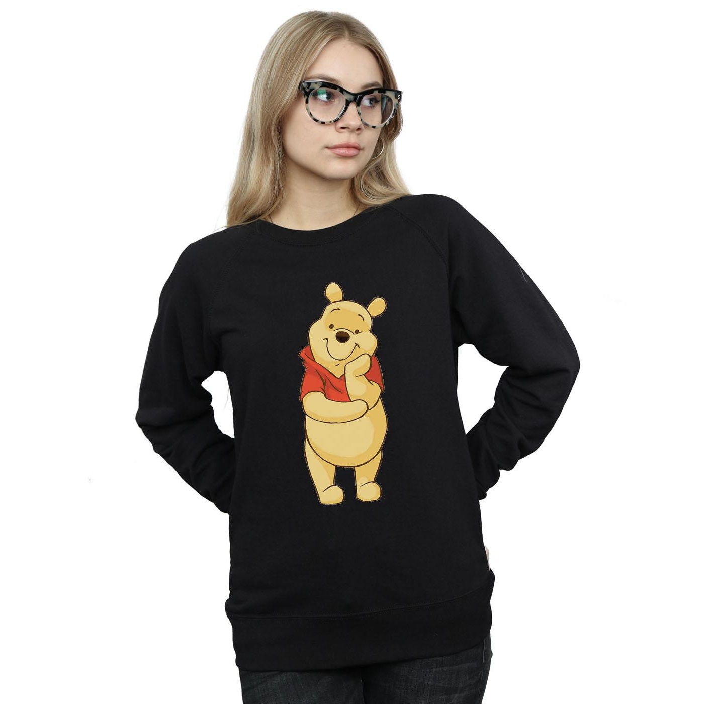 Disney Womens/Ladies Winnie The Pooh Cute Sweatshirt (Black) dam – bild 2
