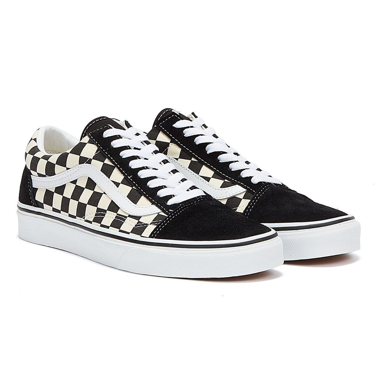 Thumbnail - Vans Old Skool Primary Check Schwarz / Weiß Turnschuhe