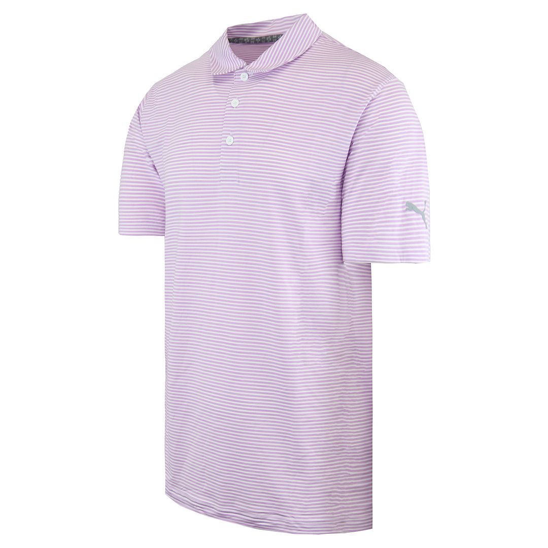 Puma DryCell Kortärmad Stripe Rosa Herr Caddle Polotröja 595115 17 – bild 2