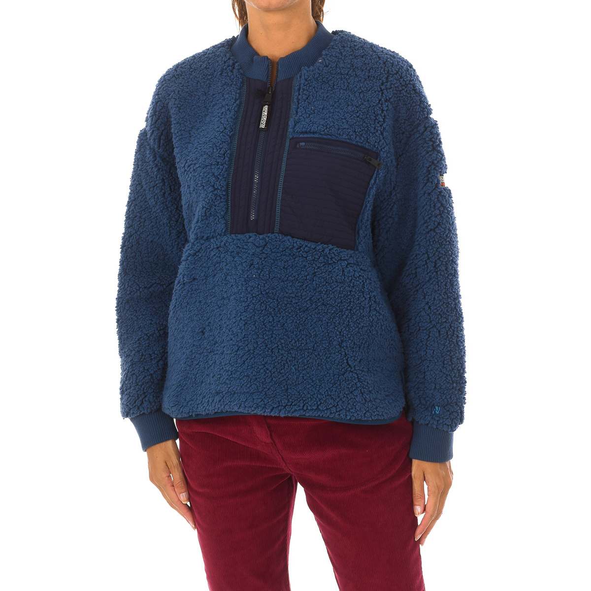 Långärmad borg sweatshirt för kvinnor NP0A4FNA