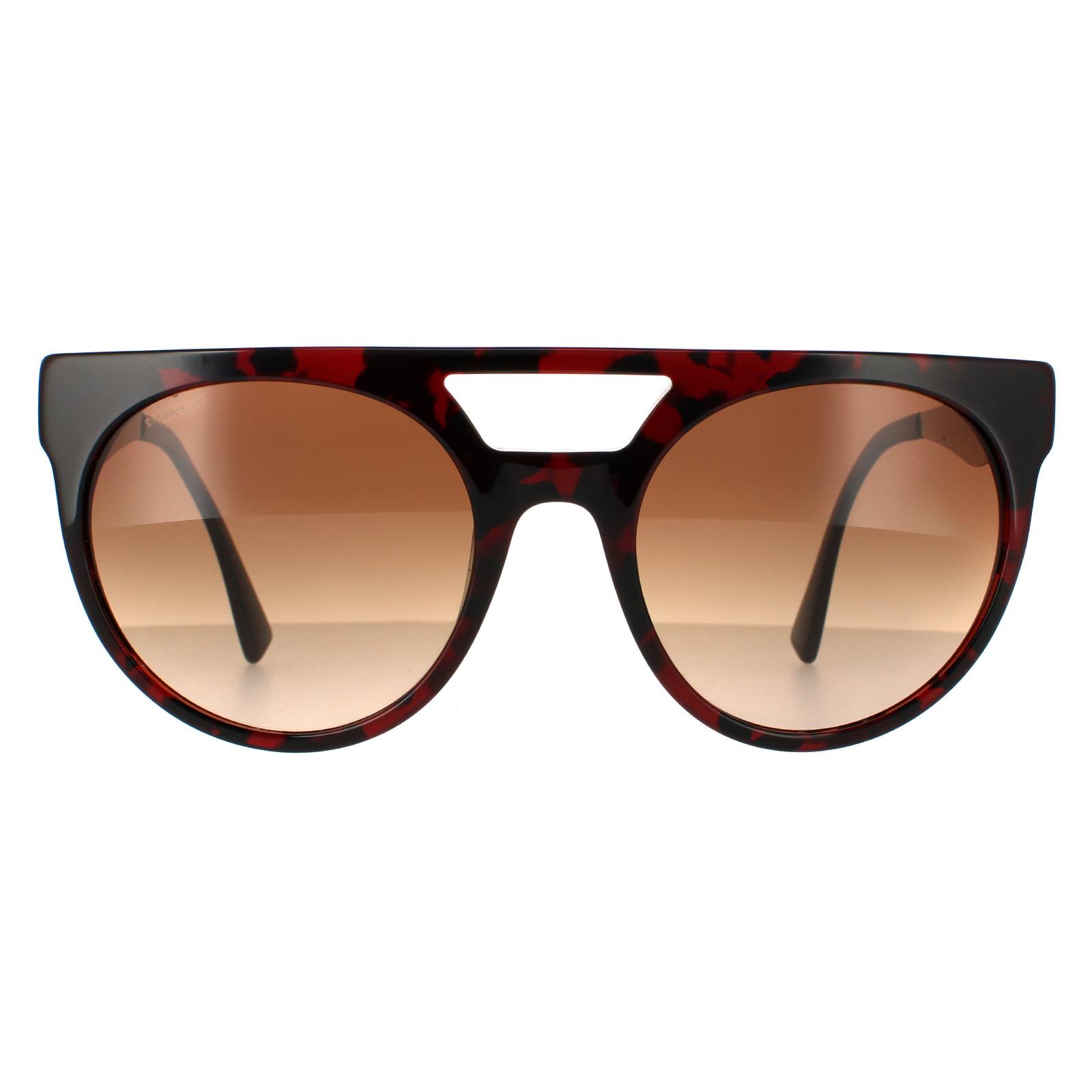 Versace Runde Herren Rot Havanna Blau Braun Gradient Sonnenbrille