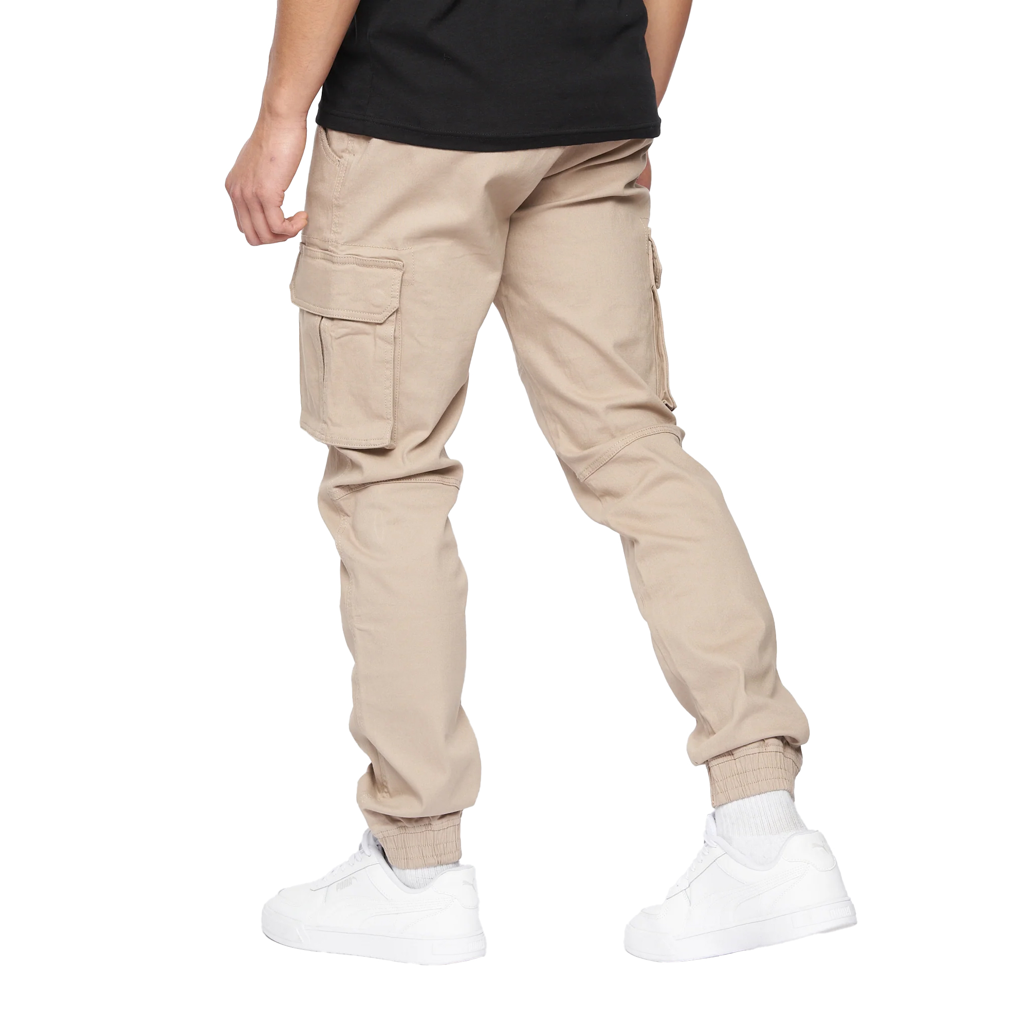 Crosshatch Mens Frentons Cargo Byxor (Stone) herr – bild 2