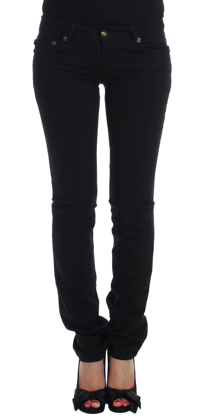 Thumbnail - Cavalli Jeans skinny fit en coton stretch noir pour femme