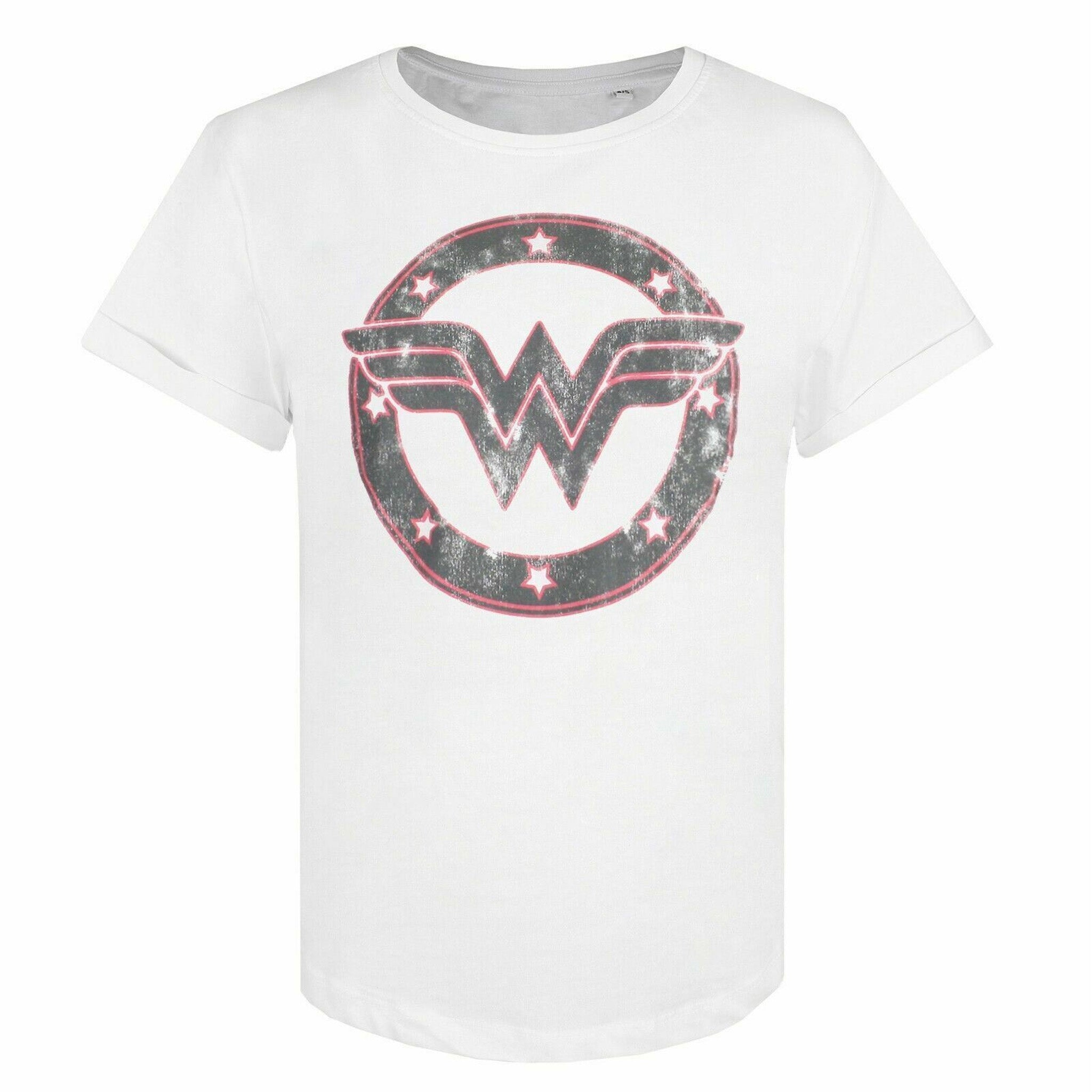 Thumbnail - DC Comics Wonder Woman Emblem Damen Weißes T-Shirt