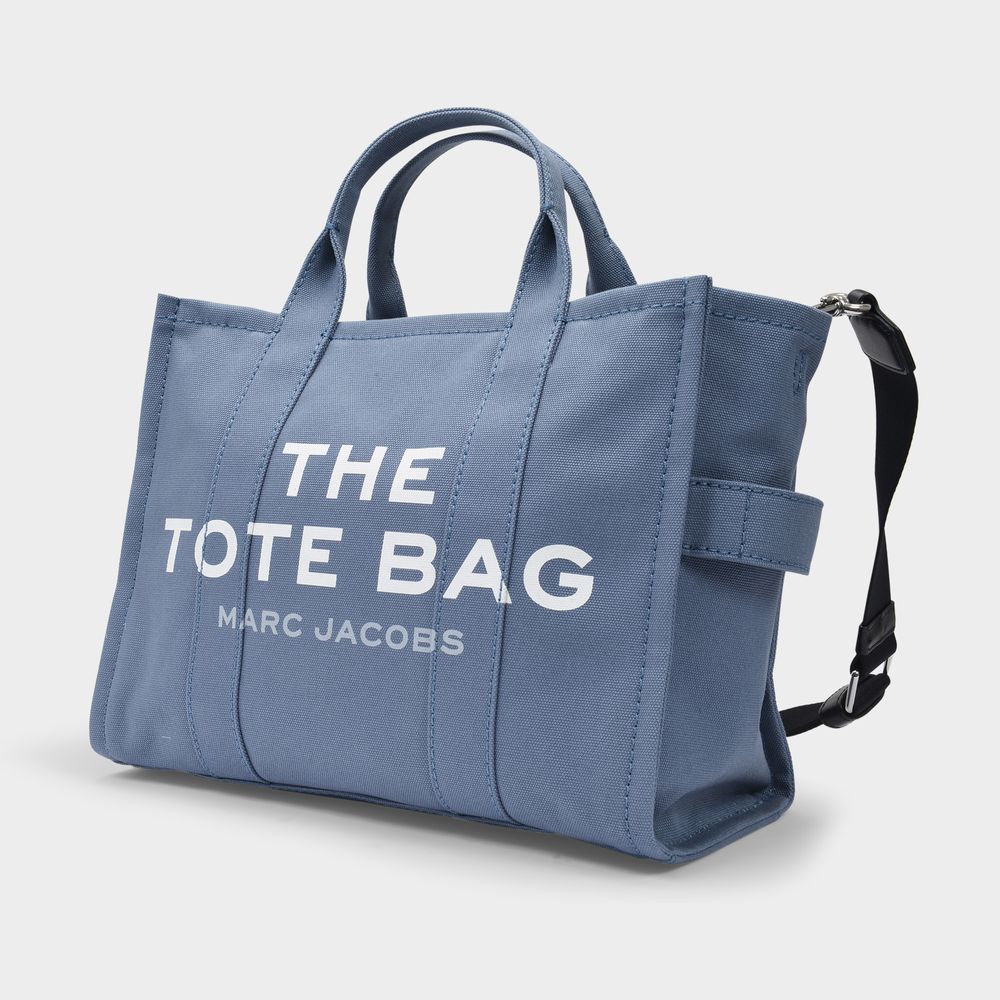 Marc Jacobs The Medium Tote Tasche Aus Blauem Canvas