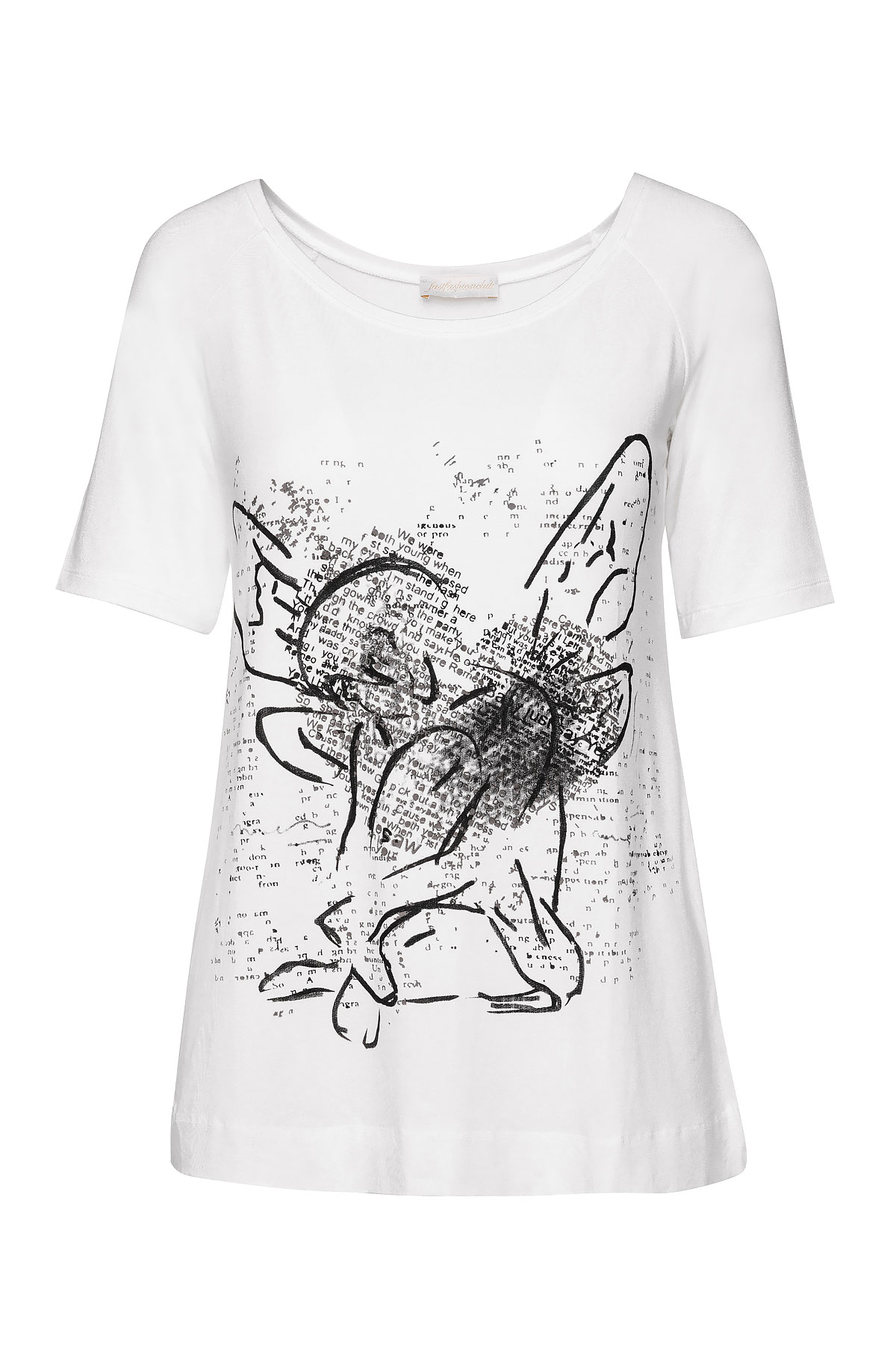 Top met witte print van SWL