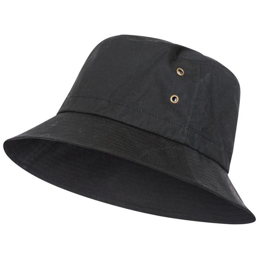 Trespass Unisex Adult Waxy Bucket Hat (Black) Cotton - Size Small/Medium