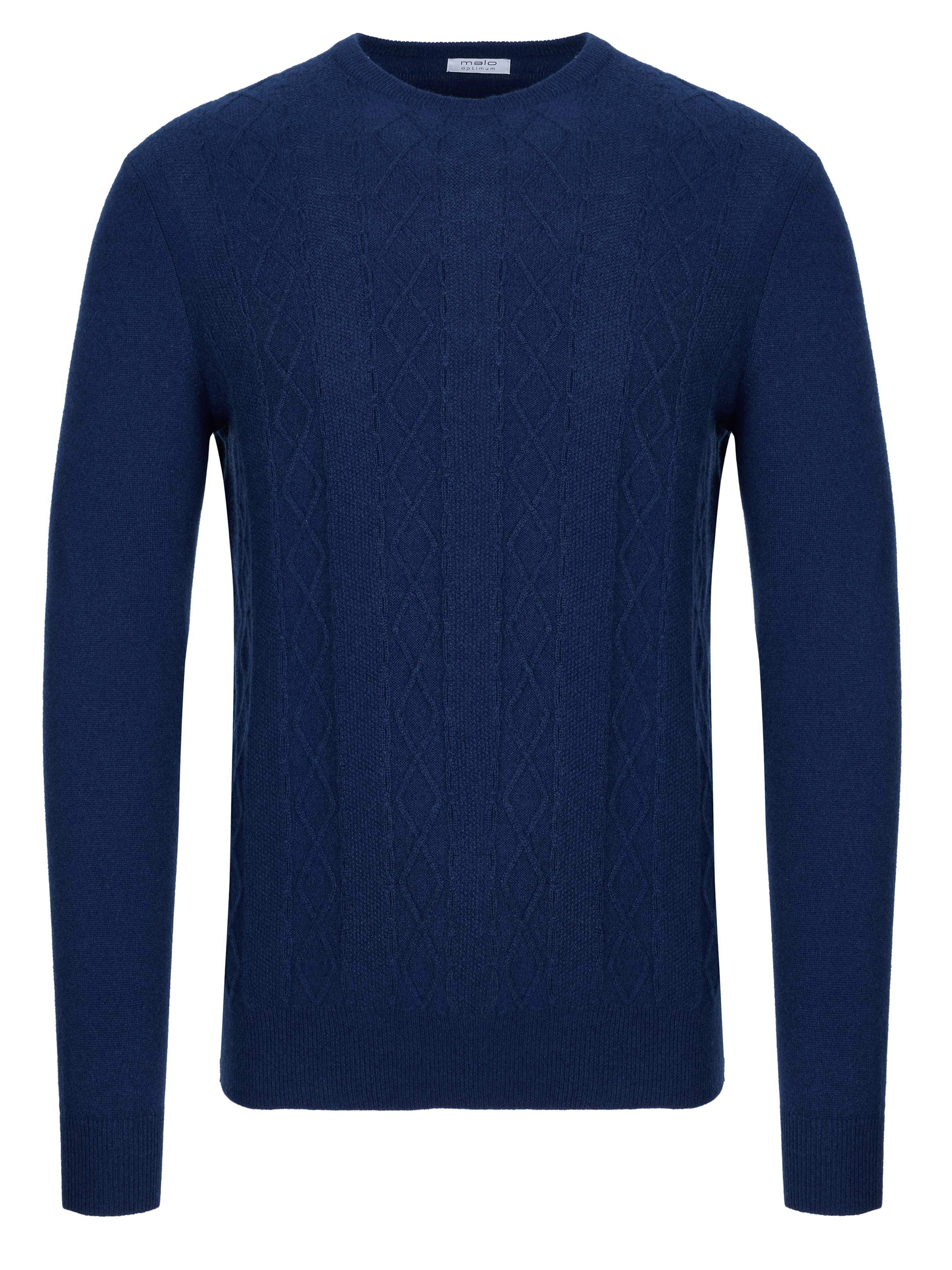 Malo Optimum kasjmier trui donkerblauw