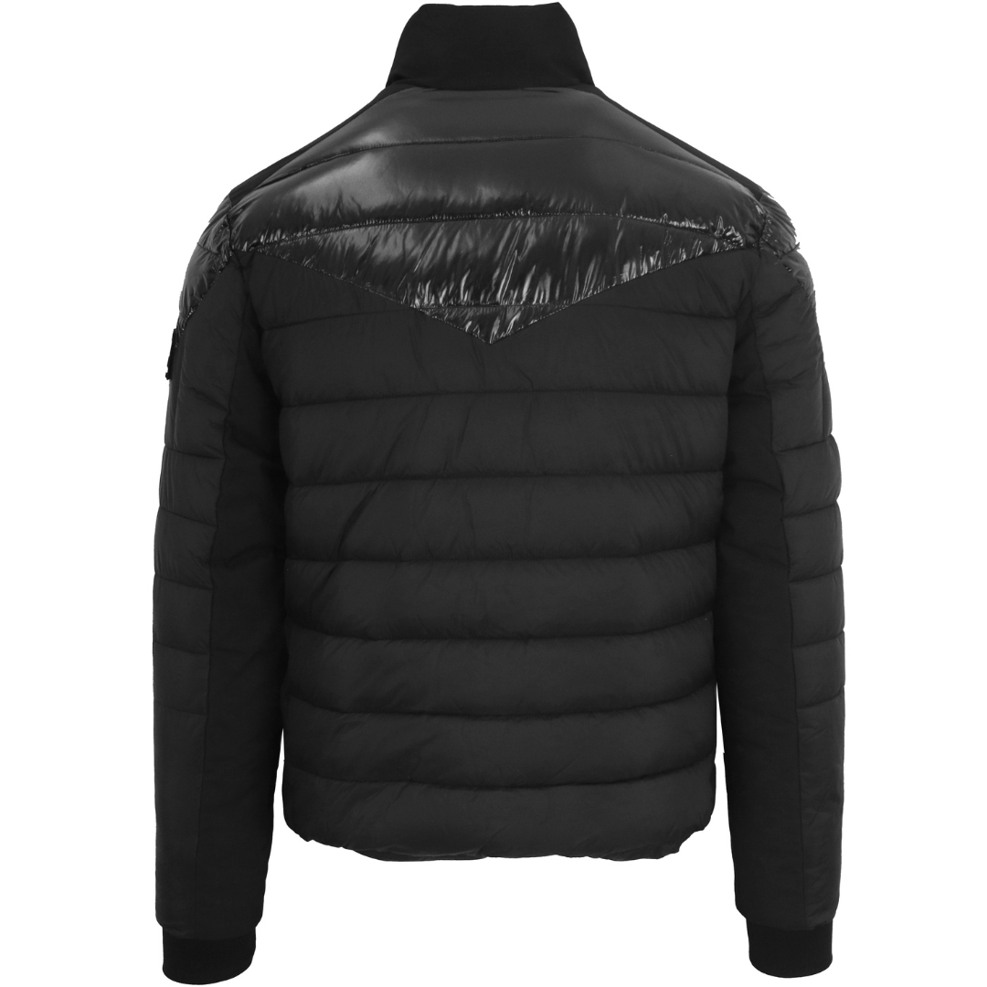 Plain Quiltad Svart Jacka 2