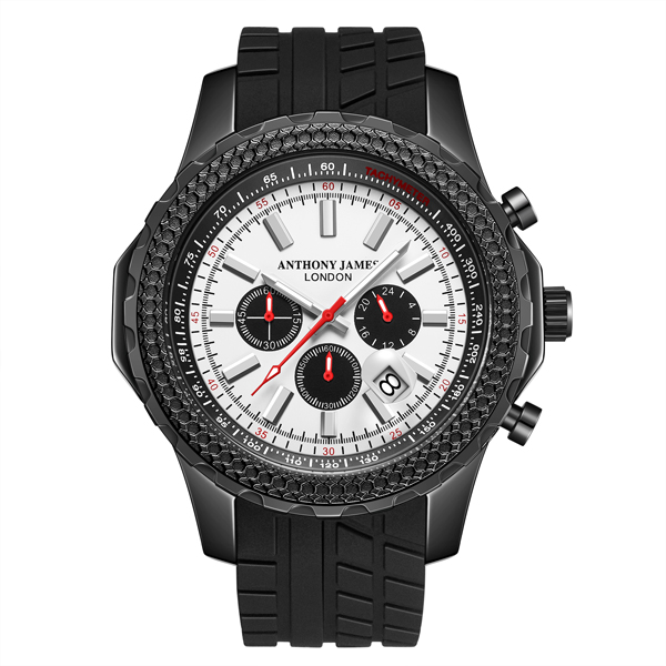 Thumbnail - Handgefertigter Anthony James Limited Edition Chronograph Dashboard weiß