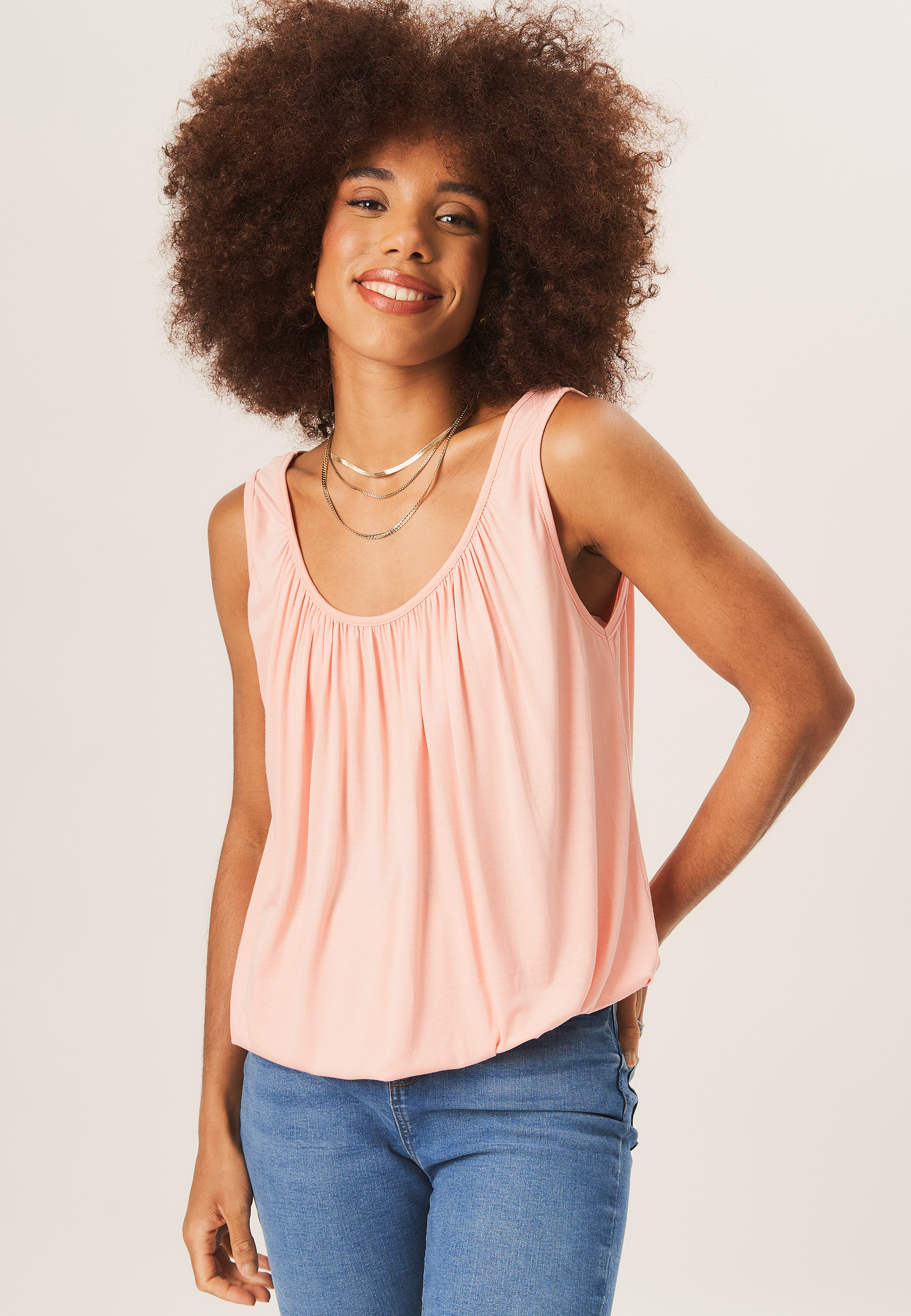 Gini London Rouse Neck Oversized Sleeveless Top toppar & linnen dam – bild 2
