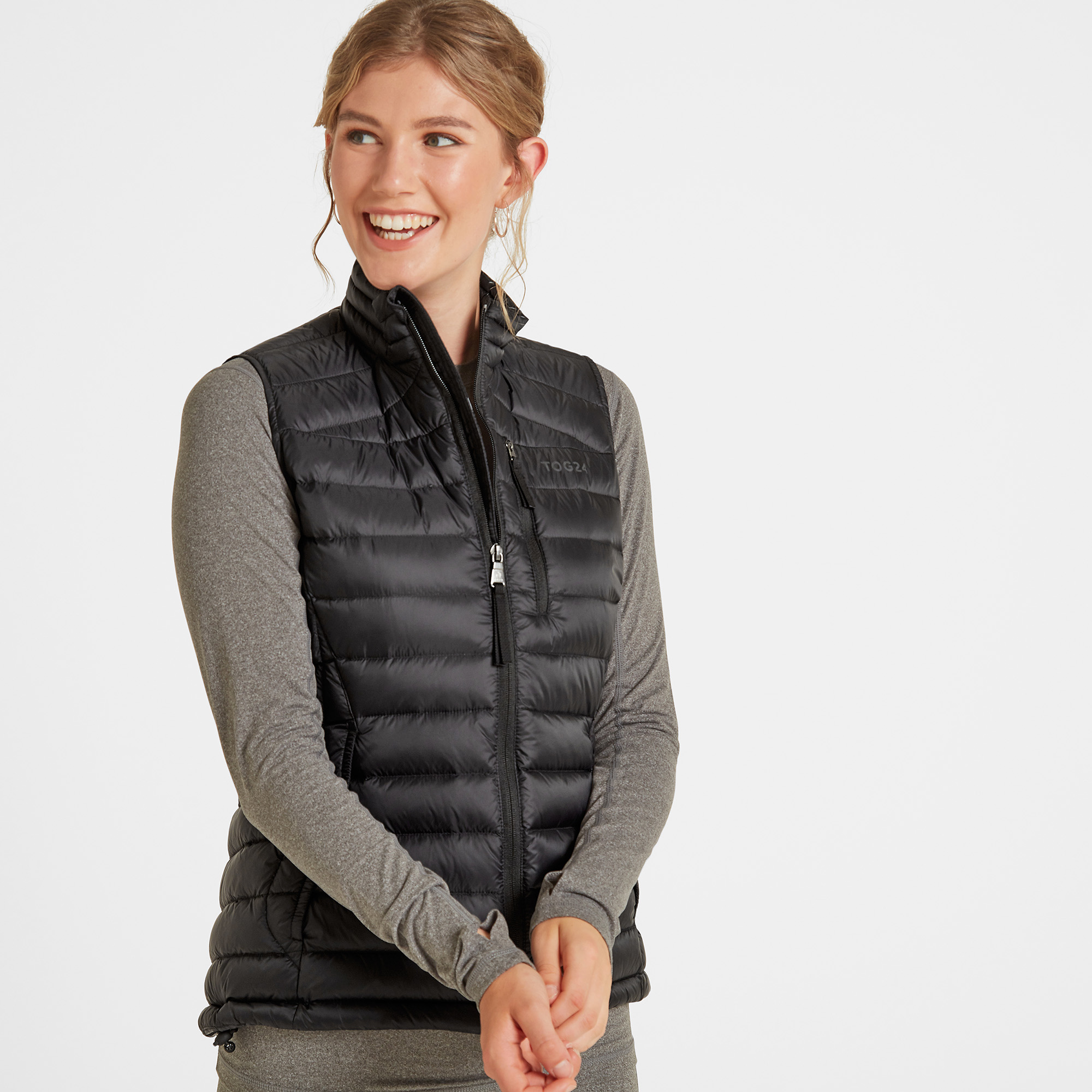 TOG24 Drax Womens Down Gilet Black - Size 10 UK