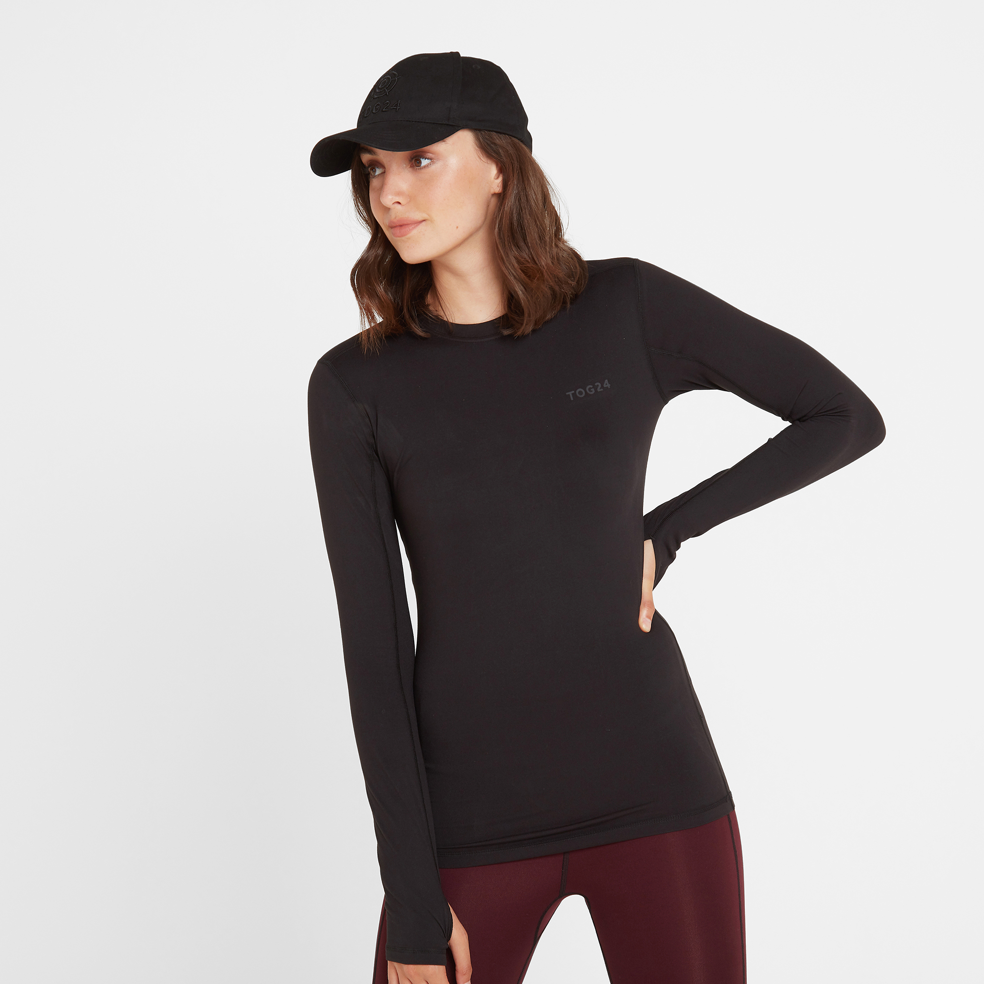 TOG24 Snowdon Womens Thermal Crewneck Black - Size UK 24 (Women's)