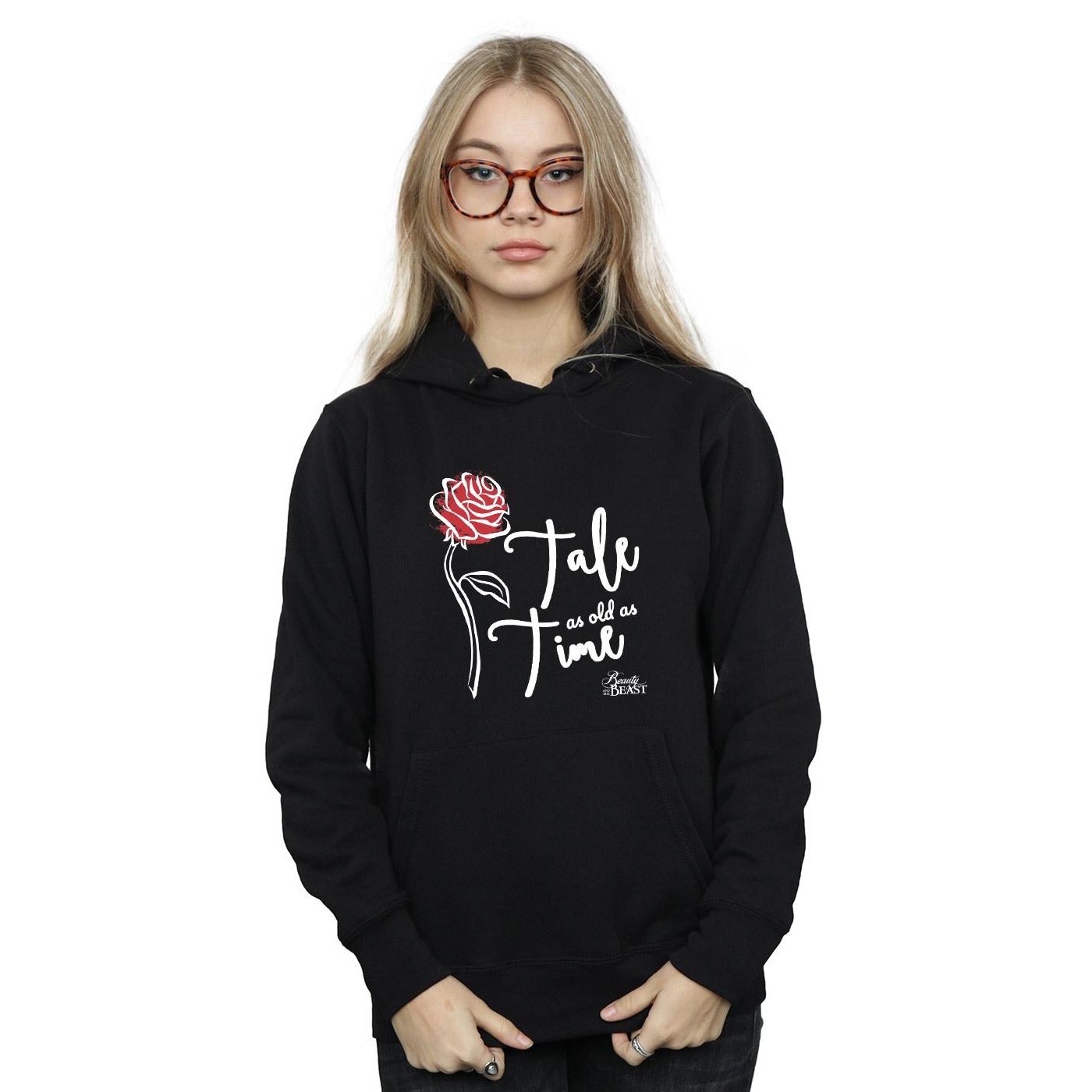 Disney Womens/Ladies Tale As Old As Time Rose Hoodie (Black) dam – bild 2