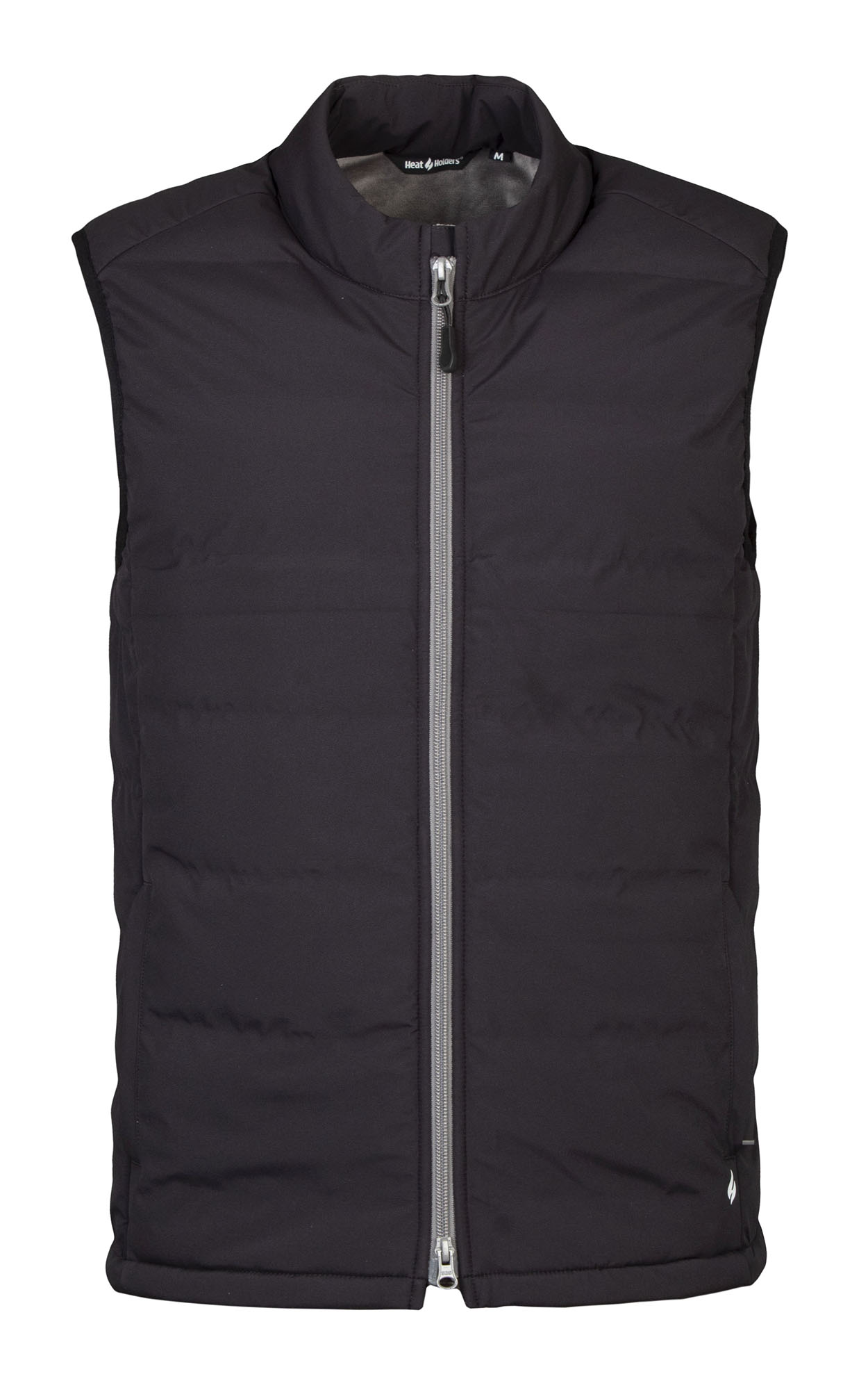 Thumbnail - Herren isoliert Fleece gefüttert Gilet für Winter | Wärmespeicher | Midweight Full Zip Bodywarmer - Schwarz