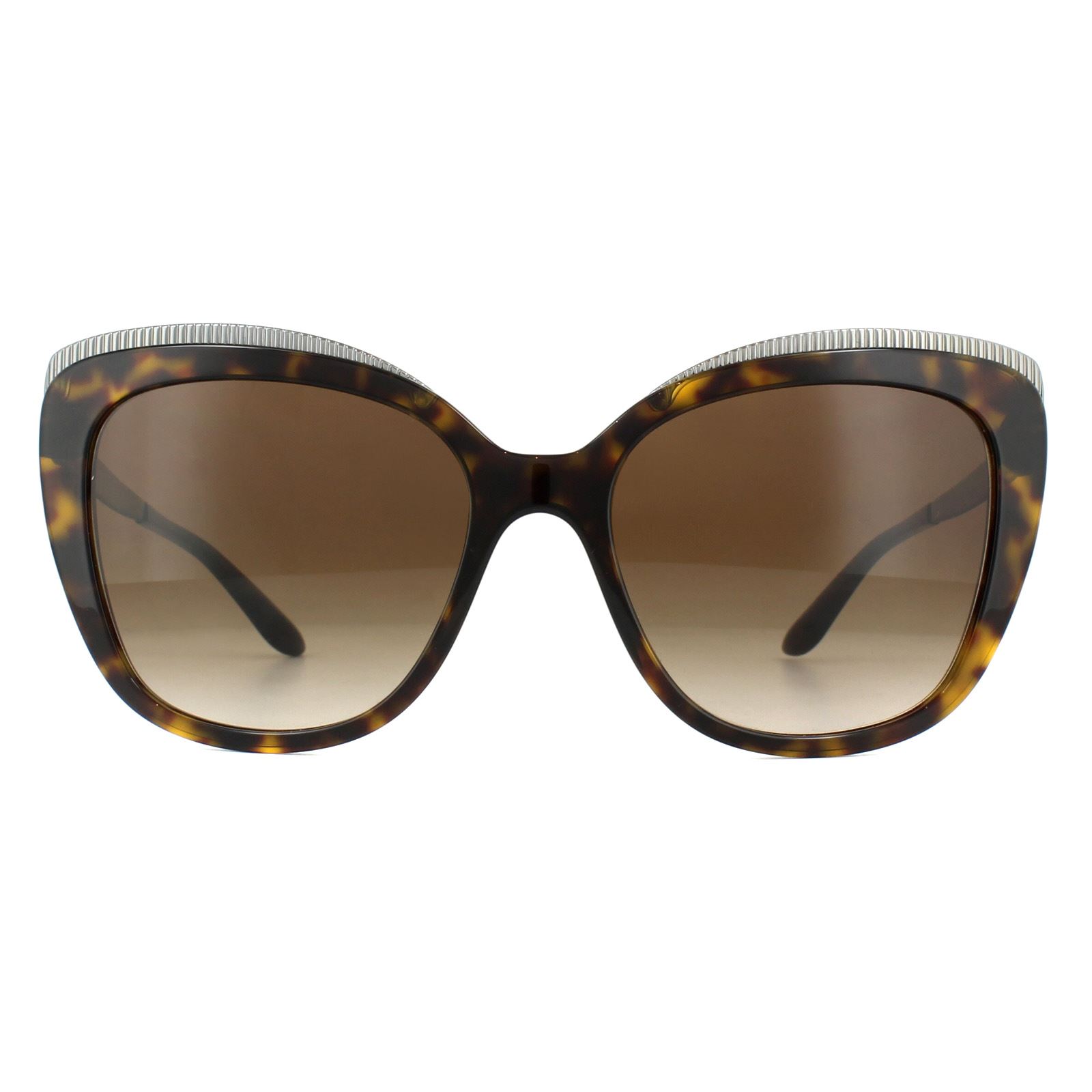 Dolce & Gabbana Womens Sunglasses DG4332 502/13 Havana Brown Gradient Metal - One Size