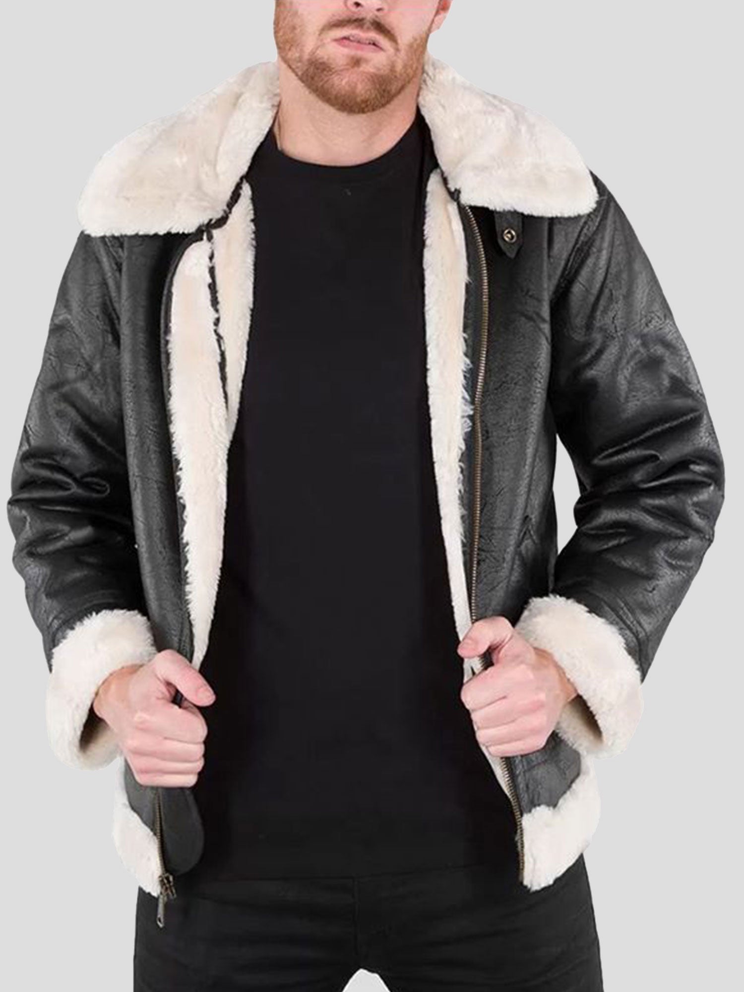 Thumbnail - Alpha Industries B3 FL Herren Flugjacke in Schwarz