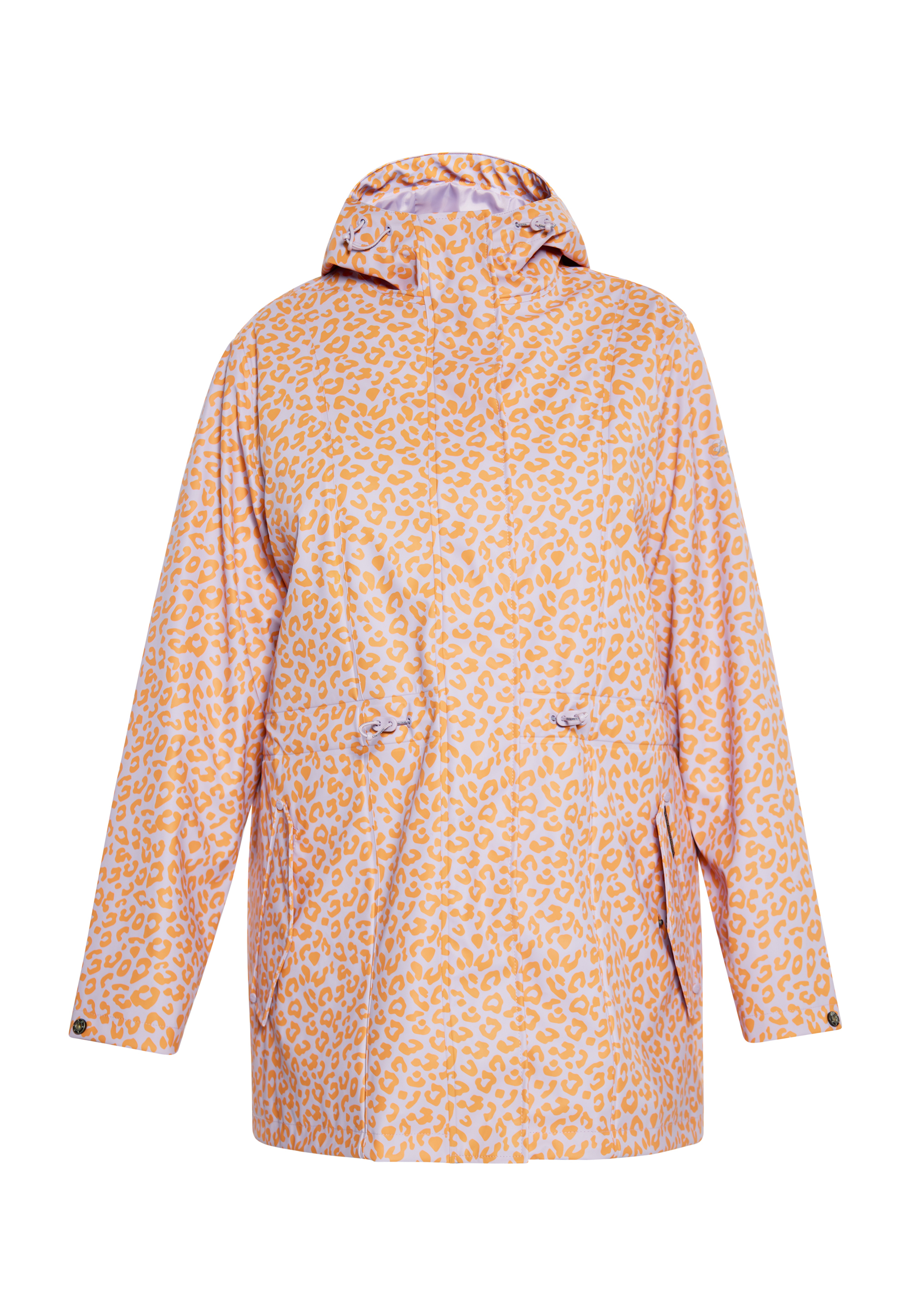 Thumbnail - Schmuddelwedda Regenjacke in großen Größen Damen Pastelllavendel Orange Leo