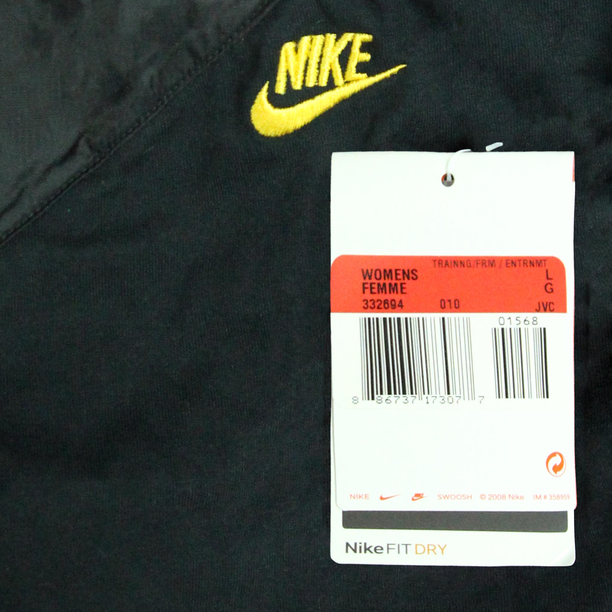 NIKE Dri-Fit Zip Up Hooded Dam Casual Sport Svart Ärmlös Hoody 332694 010 hoodies – bild 2