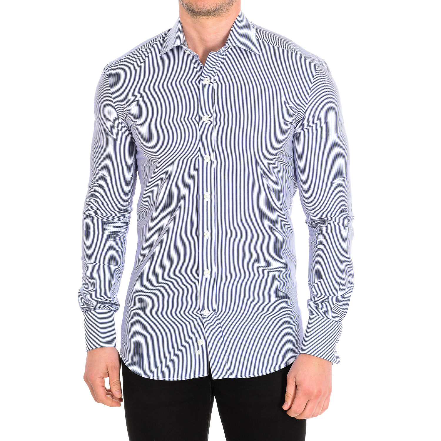 Thumbnail - Schlankes Langarmhemd mit Reverskragen THYM5-SLIM Mann