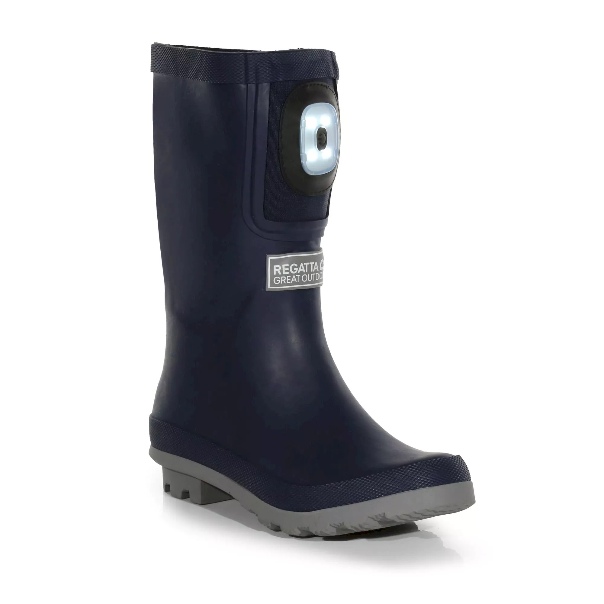 Regatta Childrens/Kids Fairweather Shine Brite Light Wellington Boots (Marine / Stormgrijs)