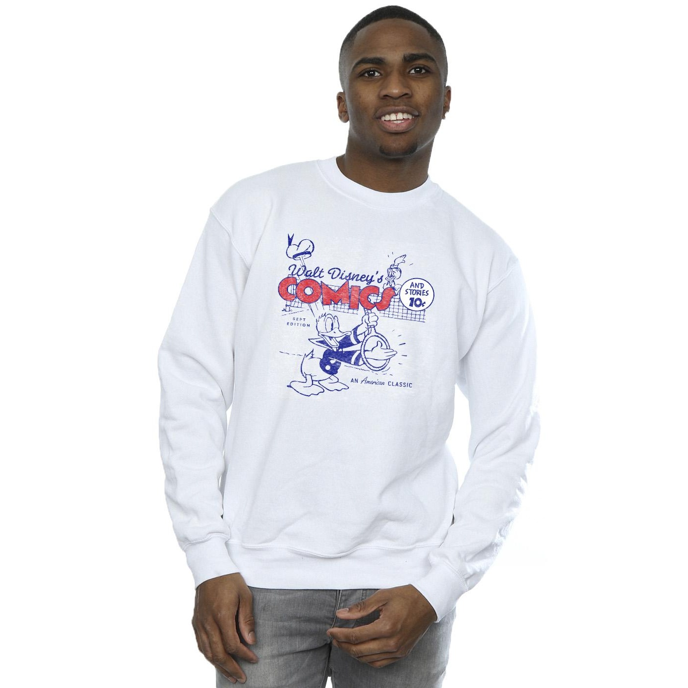 Disney Mens Donald Duck Comics Sweatshirt (White) herr – bild 2