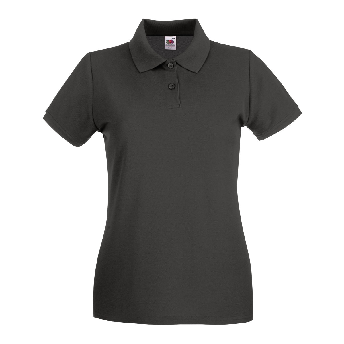 Thumbnail - Fruit Of The Loom Damen Lady-Fit Premium Kurzarm-Poloshirt (Light Graphite)