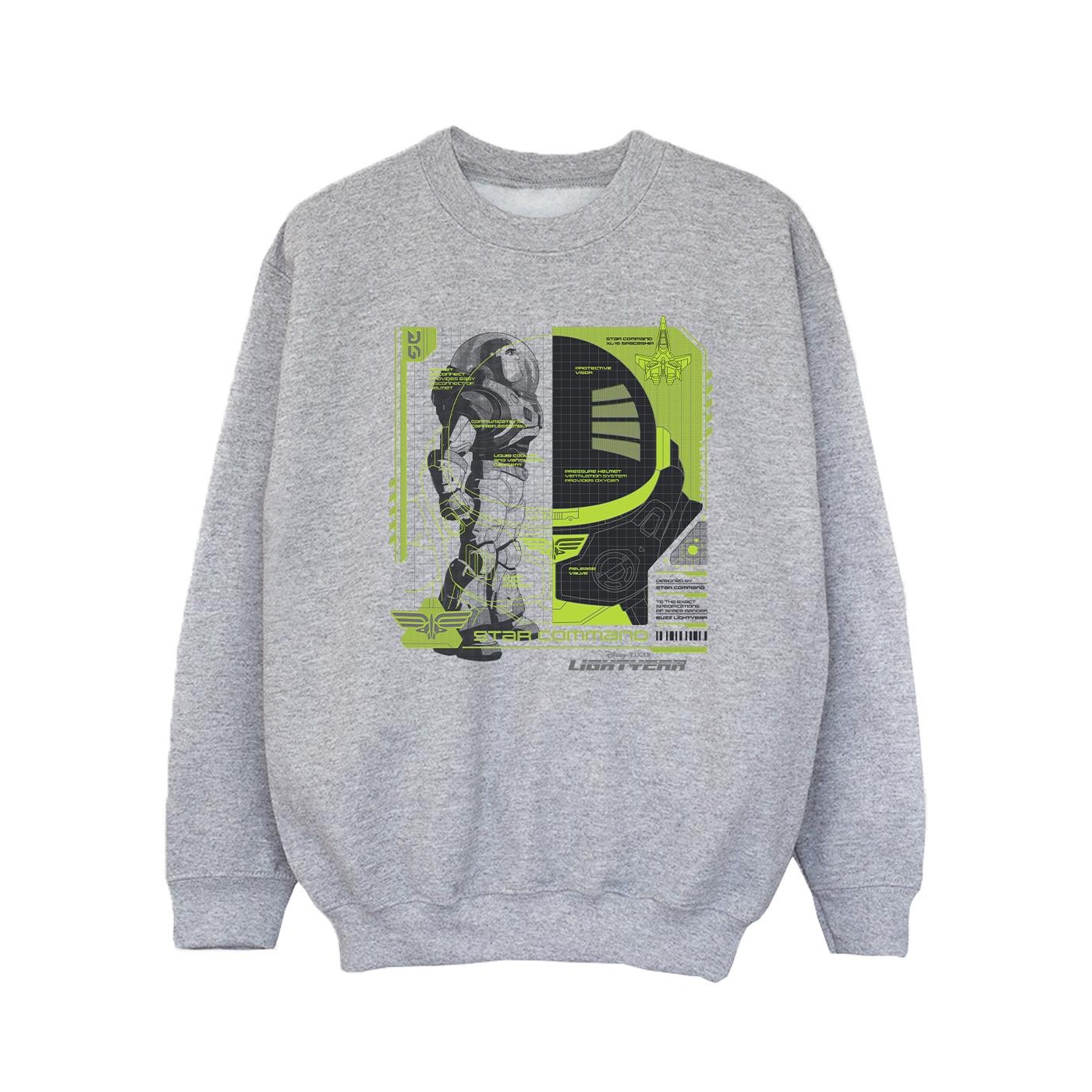 Thumbnail - Disney - "Lightyear Buzz Tech Panel" Sweatshirt für Mädchen (Grau)