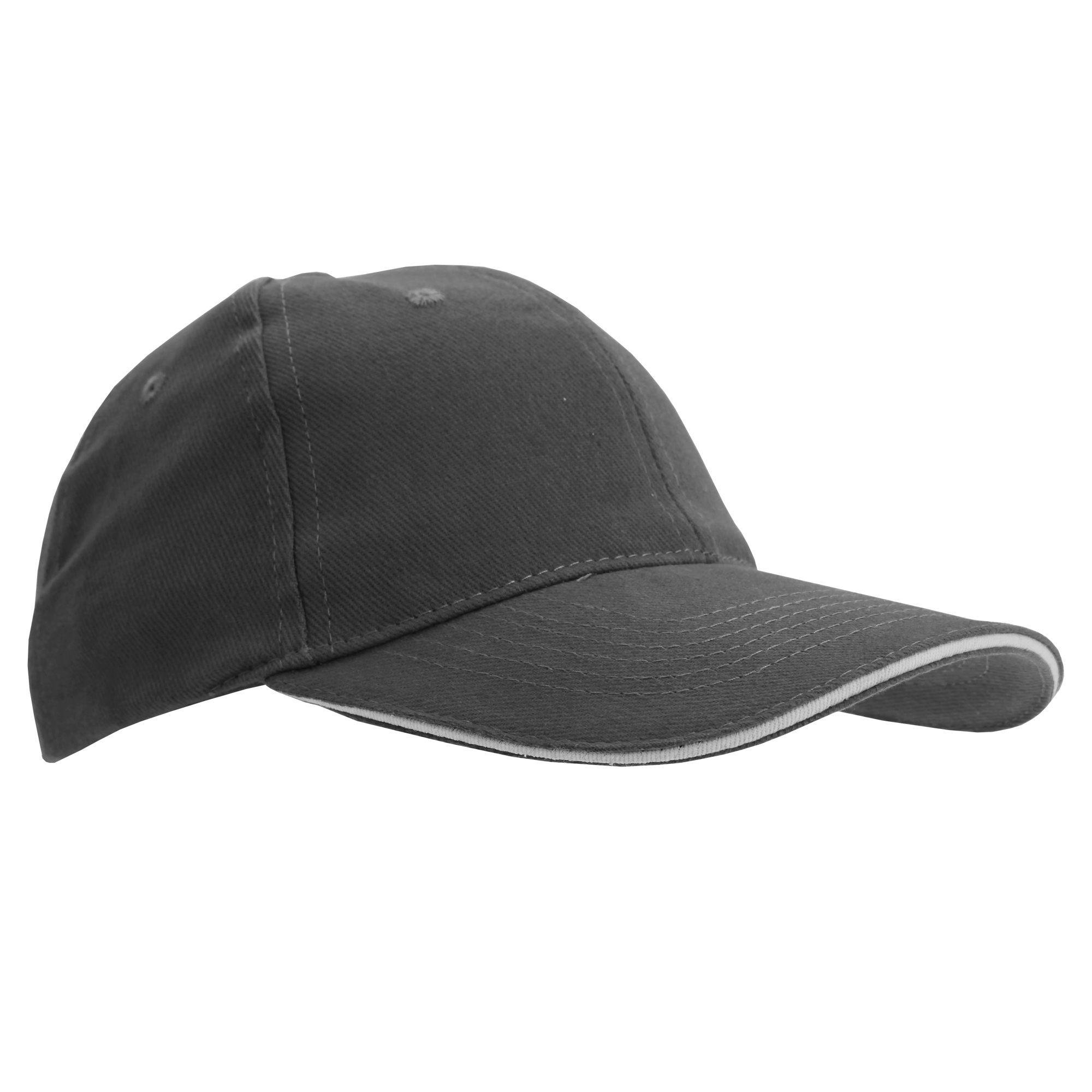 Thumbnail - SOLS Unisex Büffel 6 Panel Baseballmütze (Dunkelgrau/Hellgrau)
