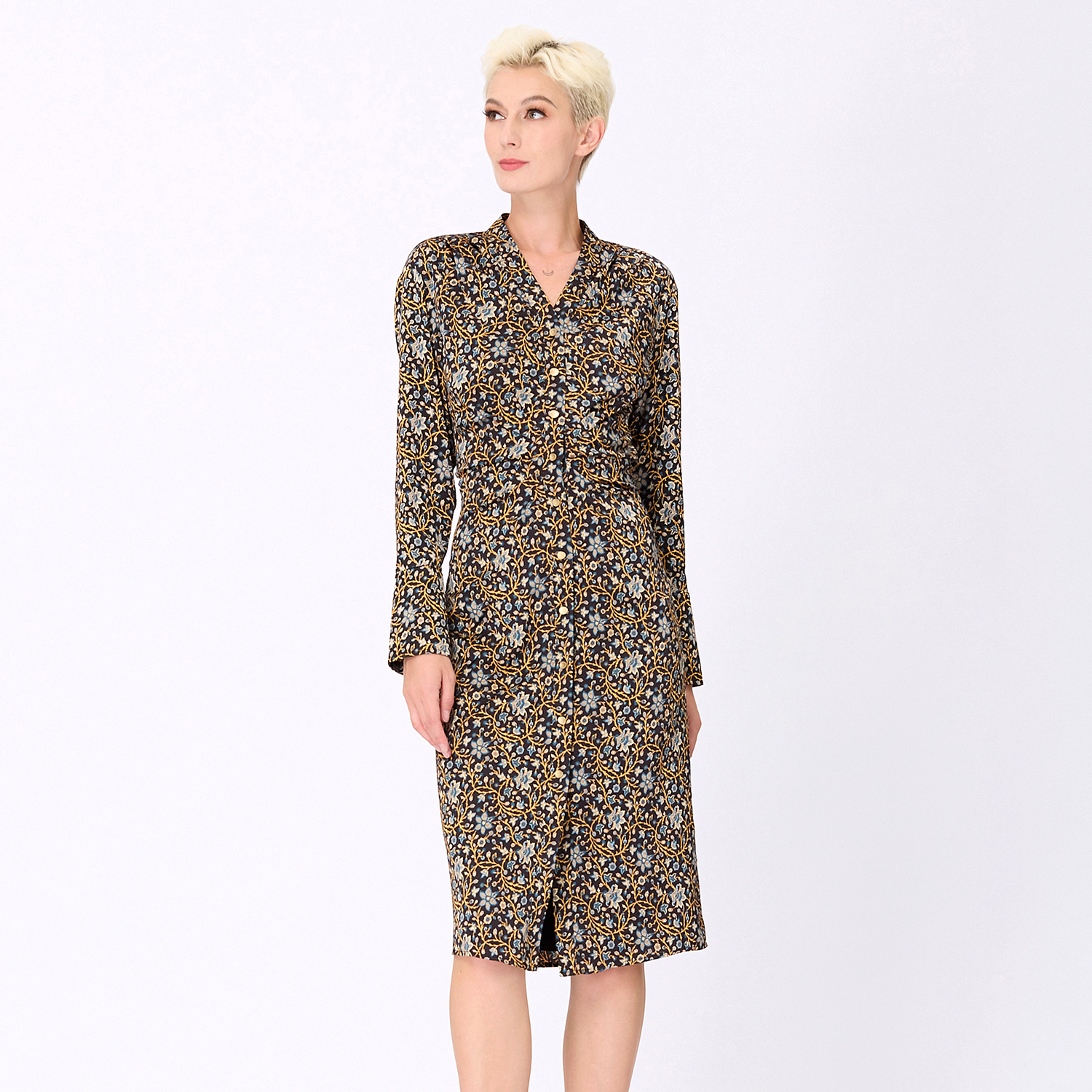 Art-Deco print shirt-jurk