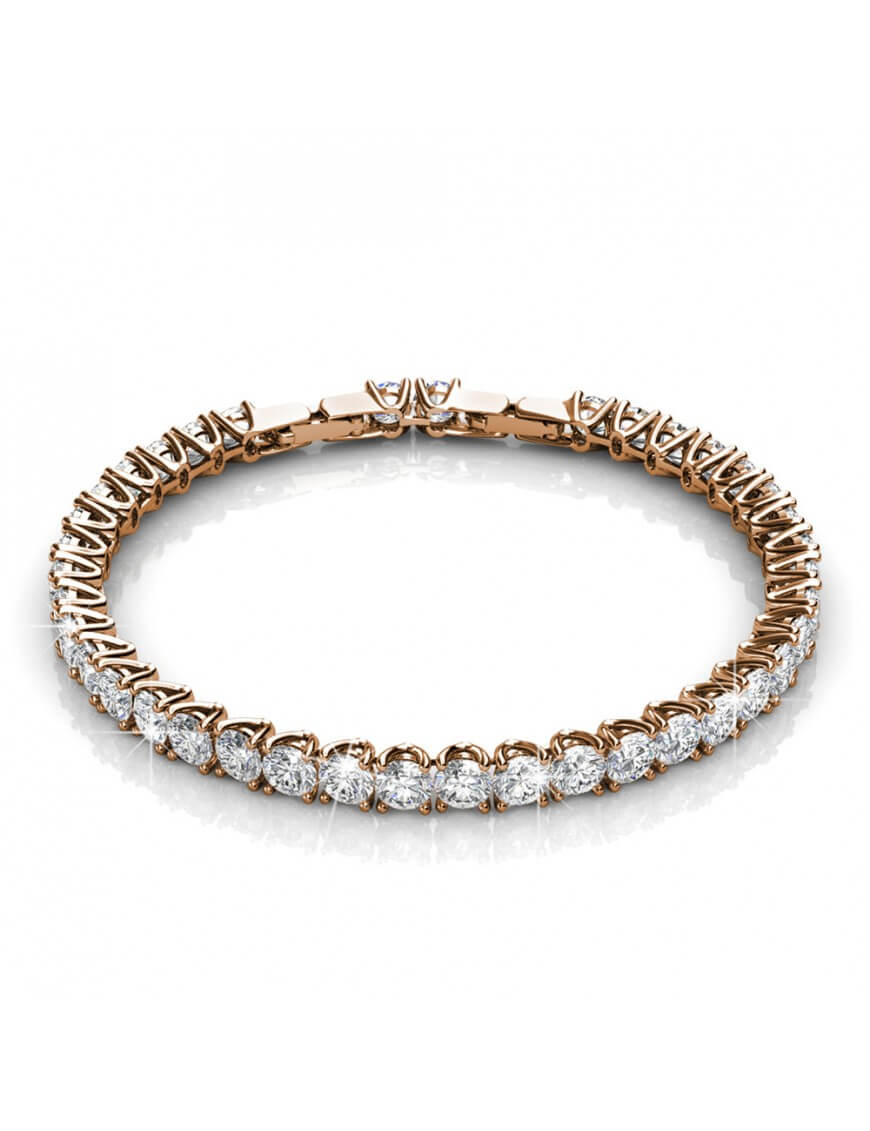 Thumbnail - Venus-Armband - Roségold und Kristall