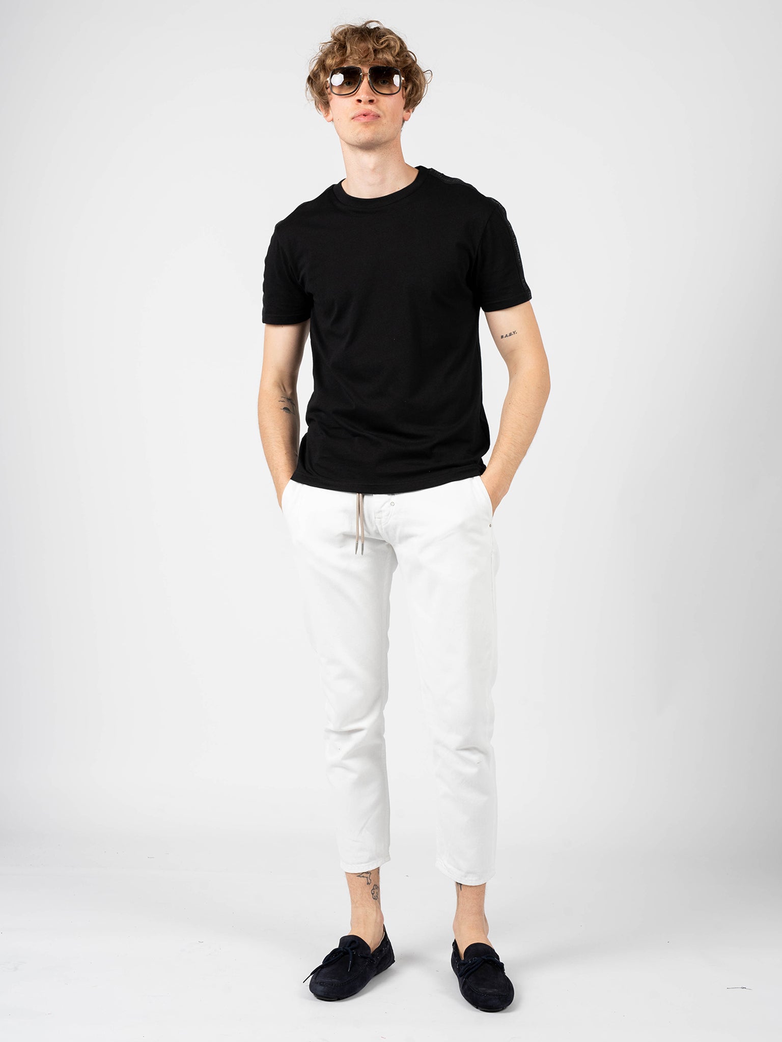 Thumbnail - Les Hommes T-shirt Herren Schwarz