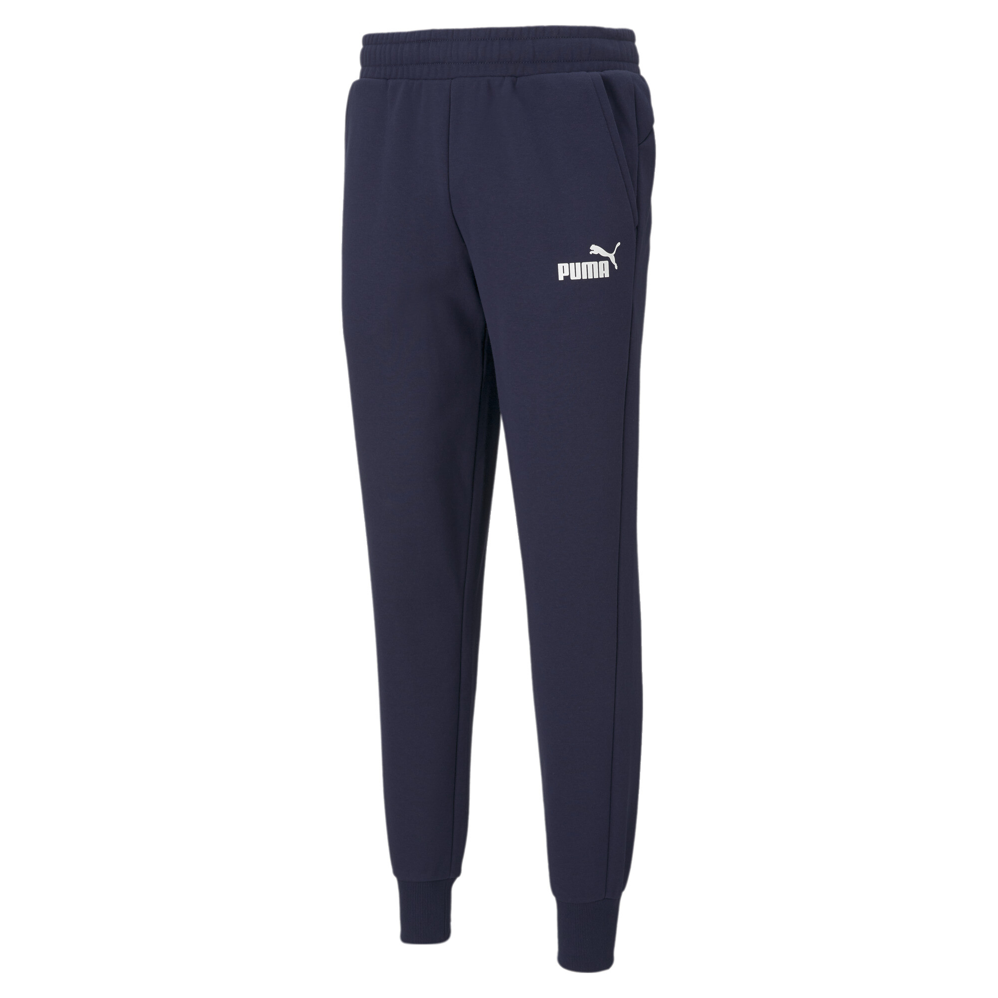 Puma Mens Essentials Logo Sweatpants - Blue Cotton - Size X-Small