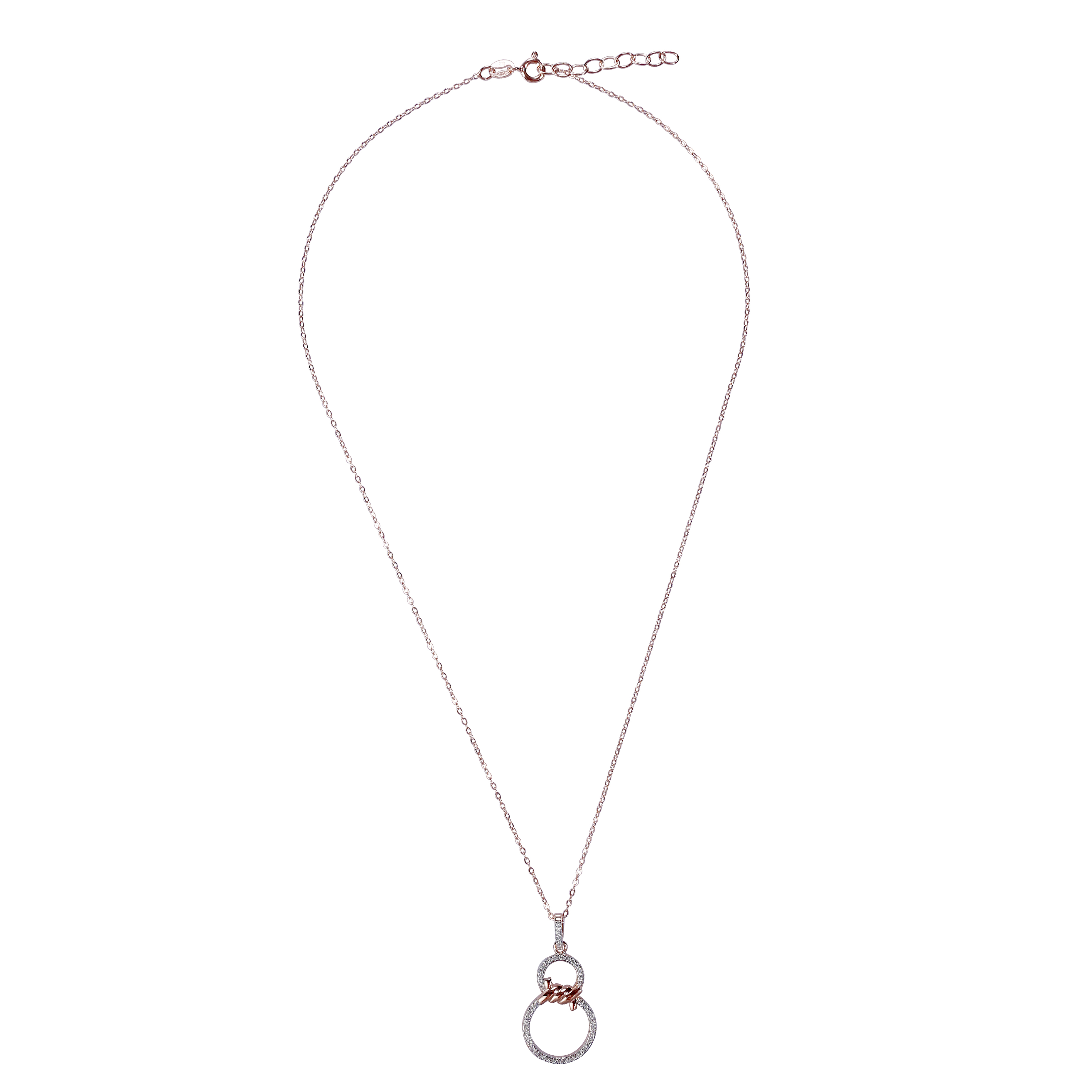 Thumbnail - Orphelia 'Aavia' Damen Kette aus 925er Sterlingsilber mit Anhänger - Rose ZH-7422