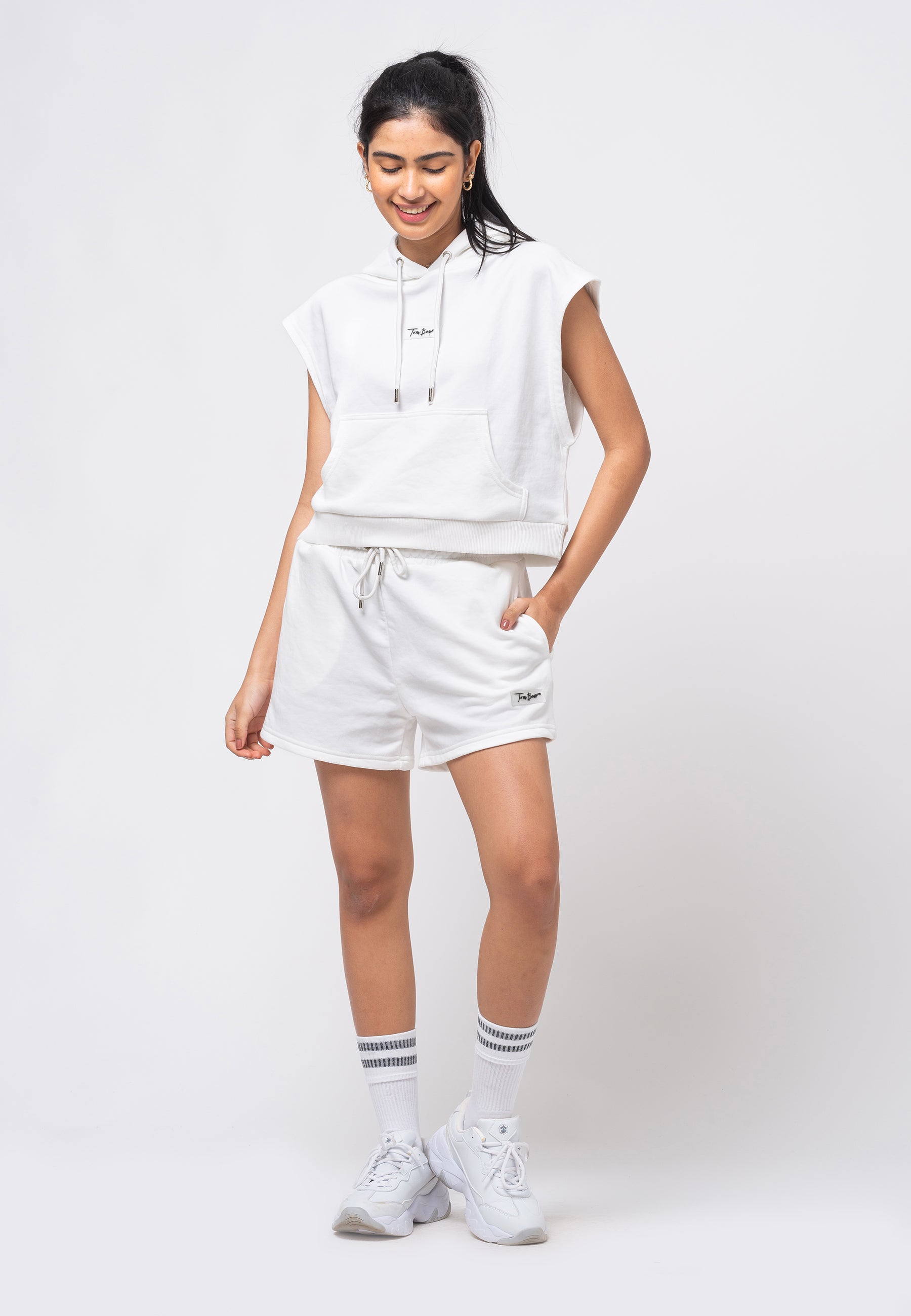 Tom Barron zomers trainingspak voor Dames met korte broek en mouwloze top