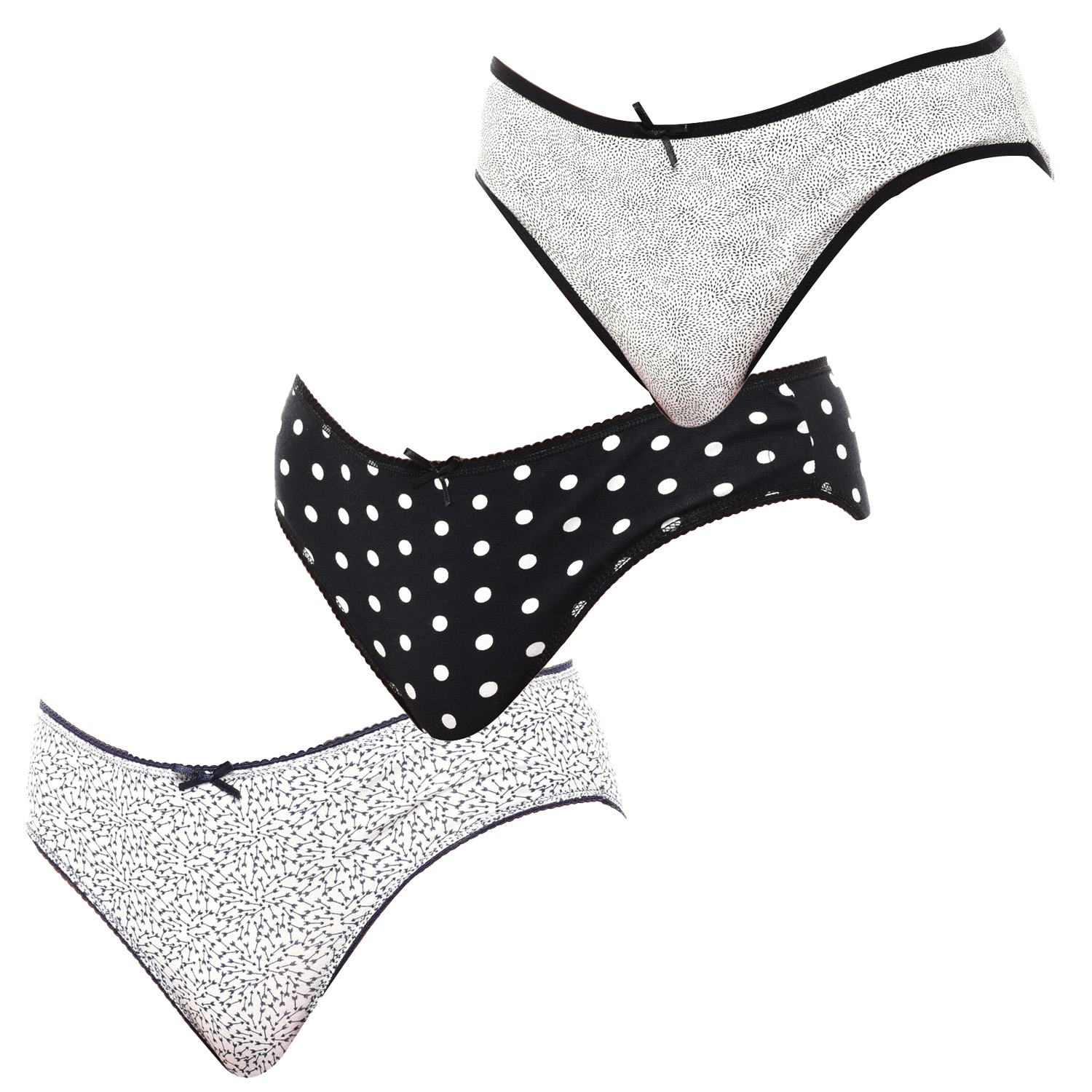 Thumbnail - Packung mit 3 Damenhöschen aus Baumwolle KL10000