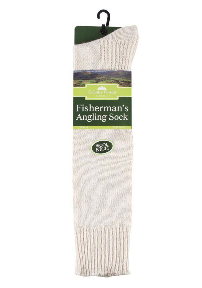Sock Snob Knähöga fiskestrumpor för herrar Socks Snob Perfekt för fiske 2 färger Cream – bild 2