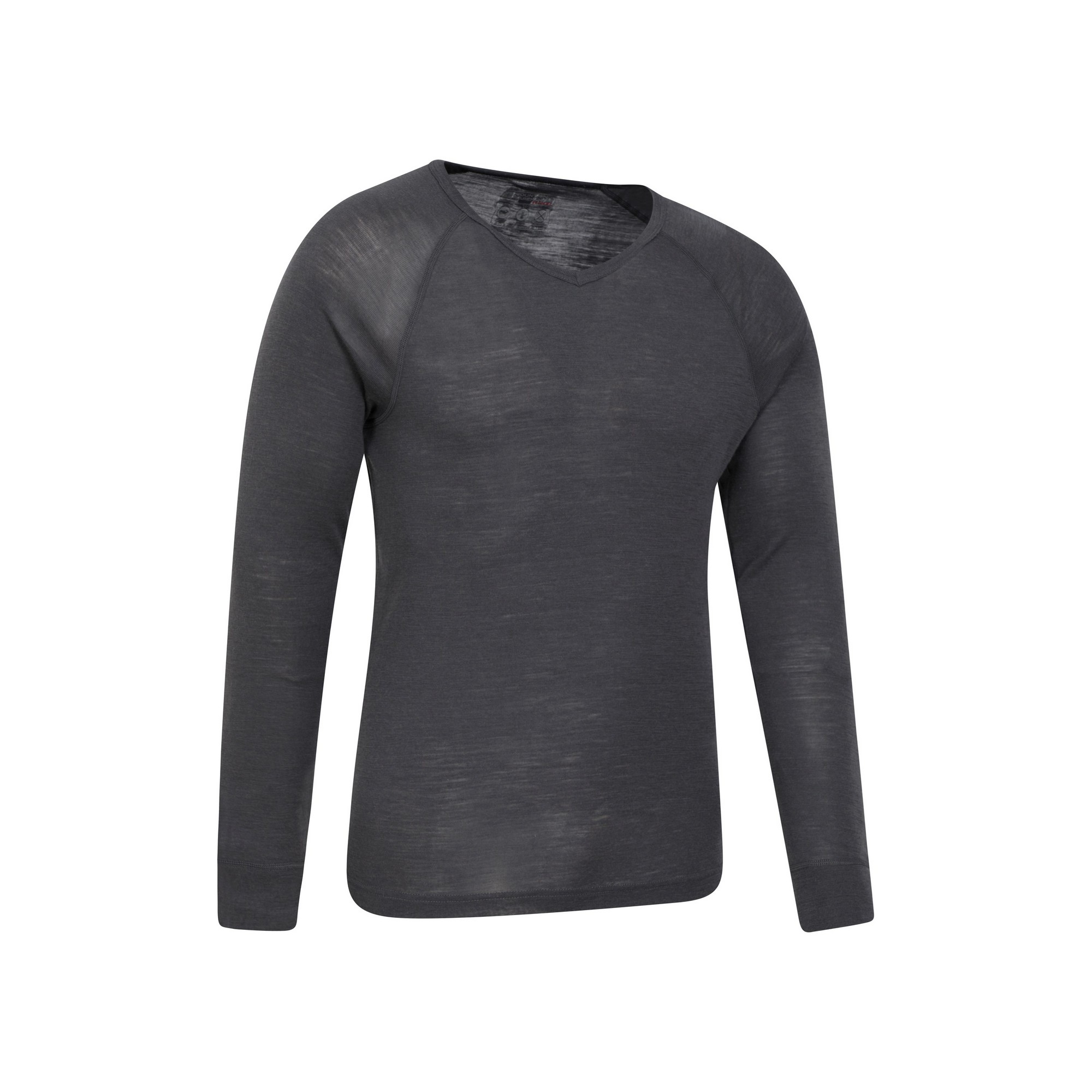 Mountain Warehou Mens Merino Wool V Neck Base Layer Top (Grå) t-shirts herr – bild 2