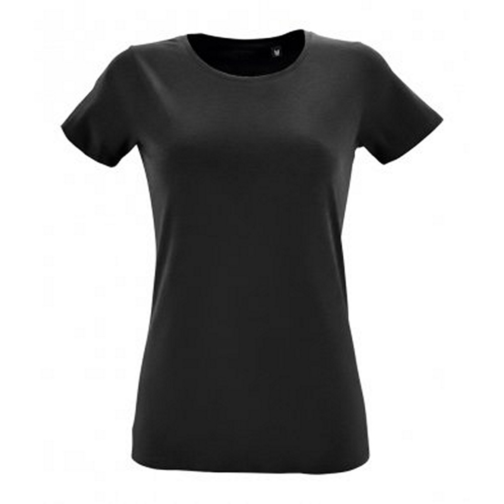 SOLS Womens/Ladies Regent Fit Short Sleeve T-Shirt (Deep Black) - Size X-Large
