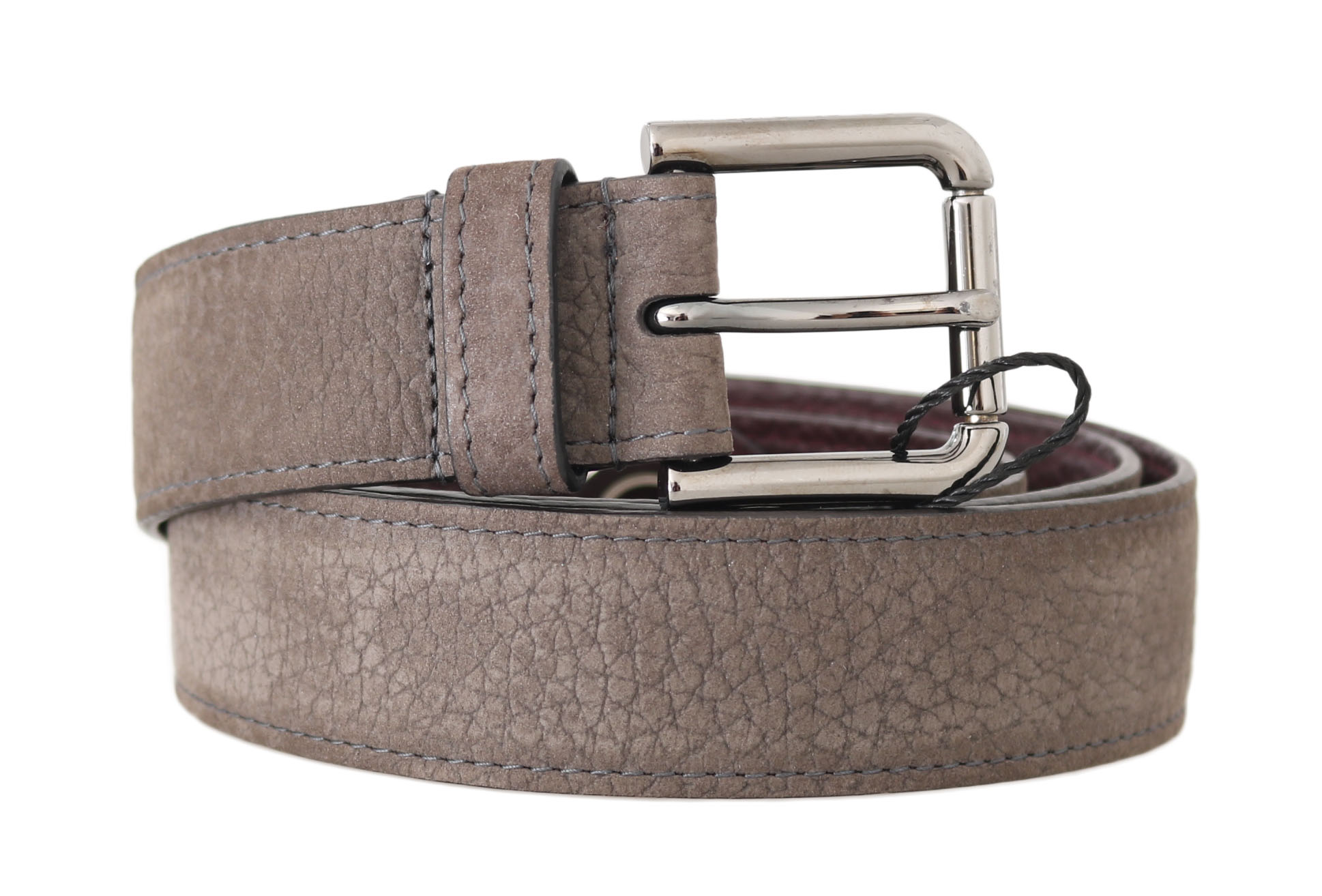 Dolce&Gabbana Beige Rådjursläder Silverlogobälte herr – bild 2