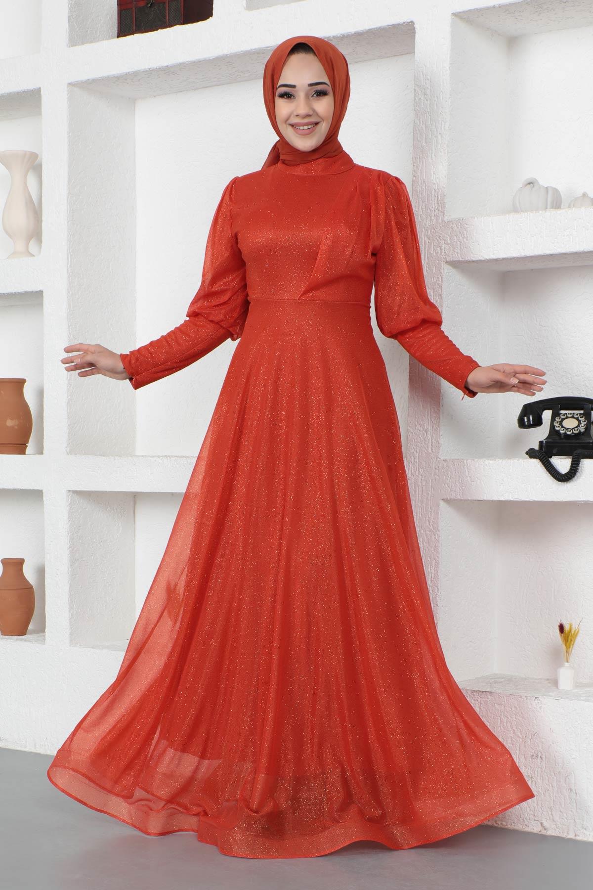 Thumbnail - KleidZip Detail Glitzer Abendkleid