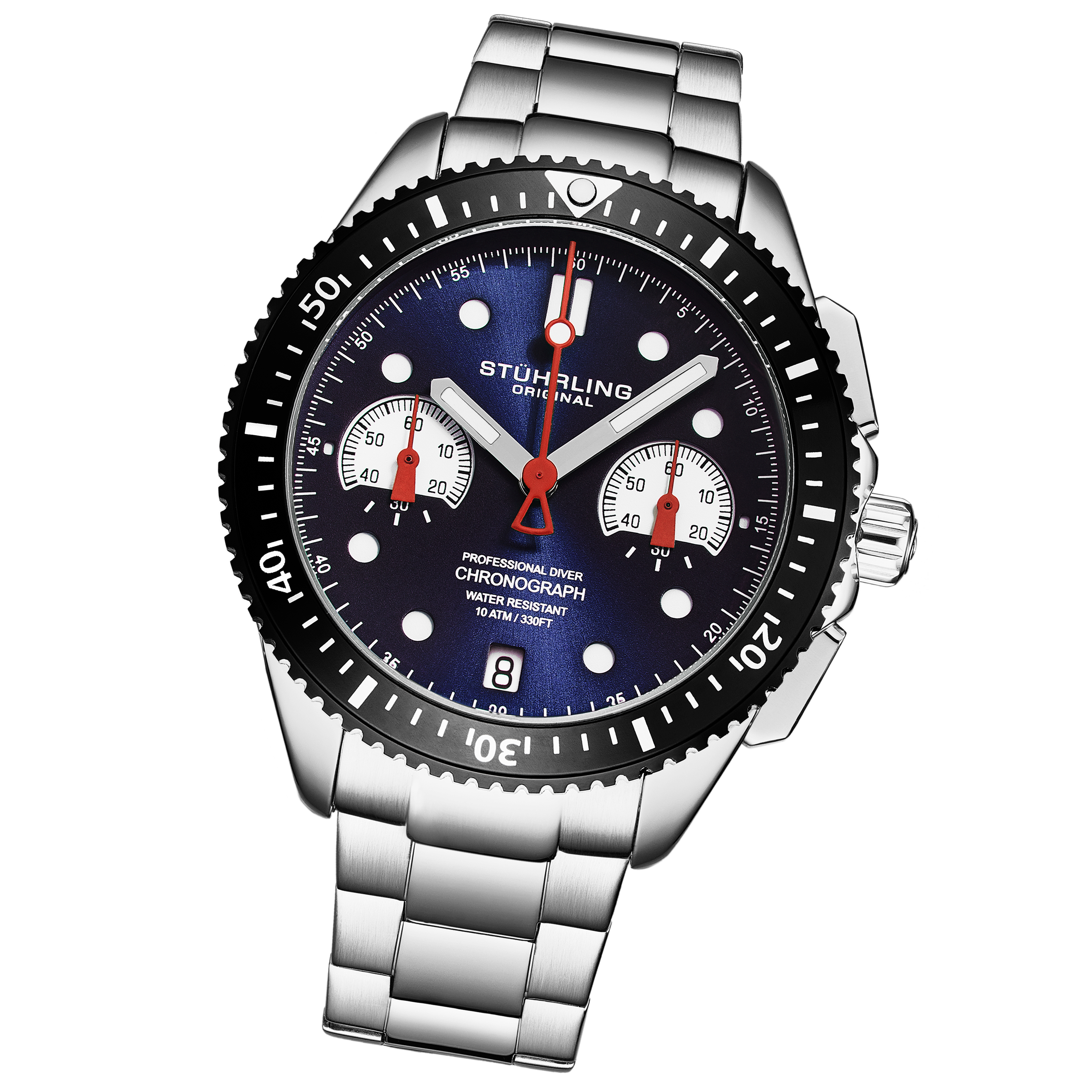 Stührling Velocity 4016 Quartz 42 mm kronograf analoga klockor herr – bild 2